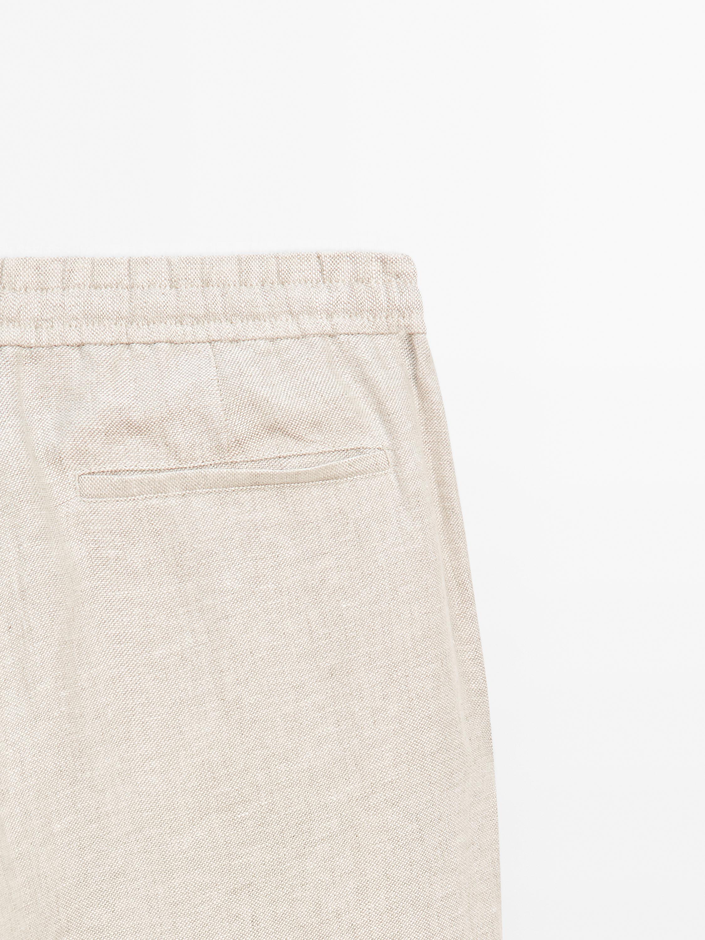 Total look linen trousers