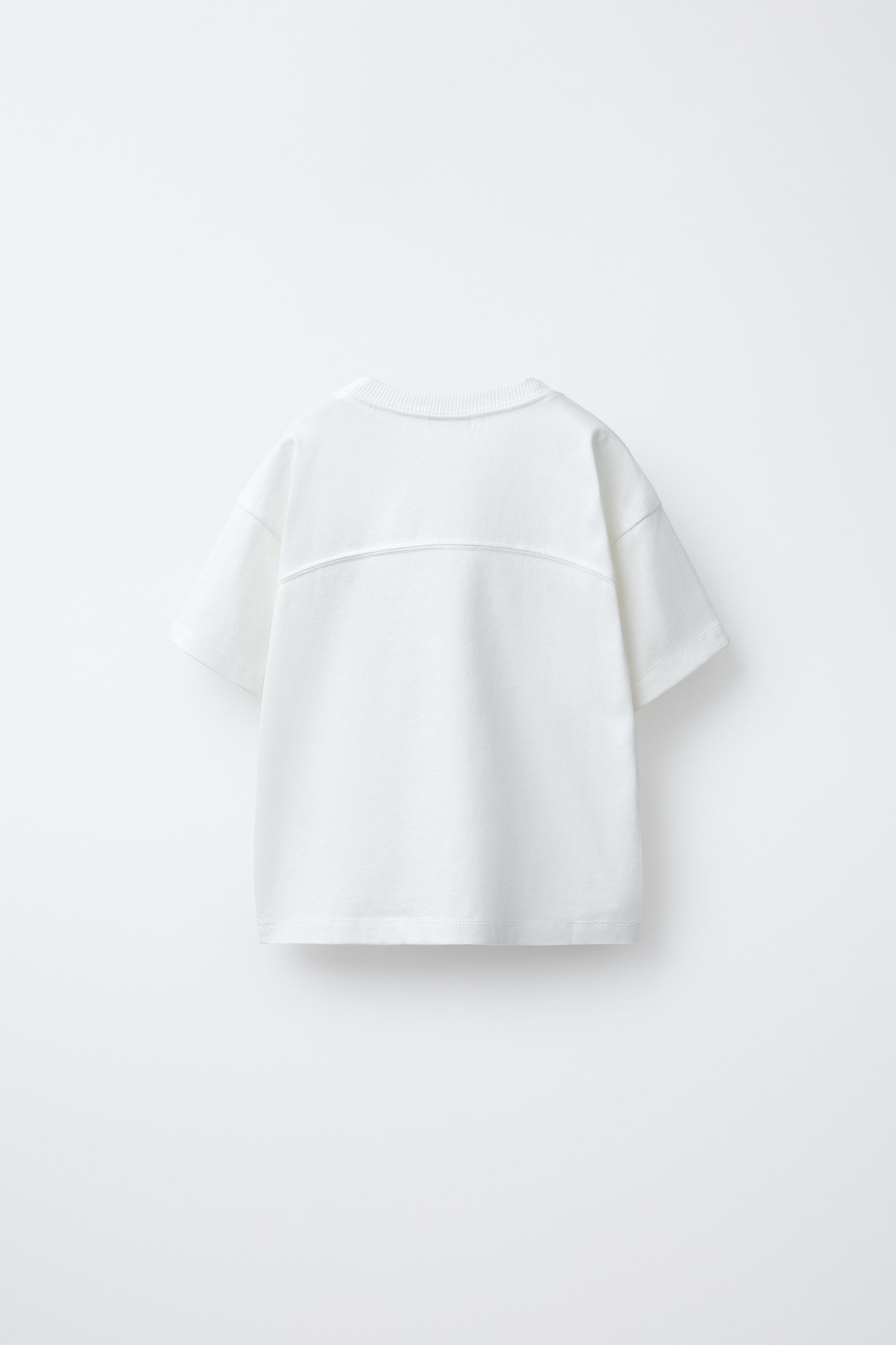 BEAR EMBROIDERED TEXT T-SHIRT