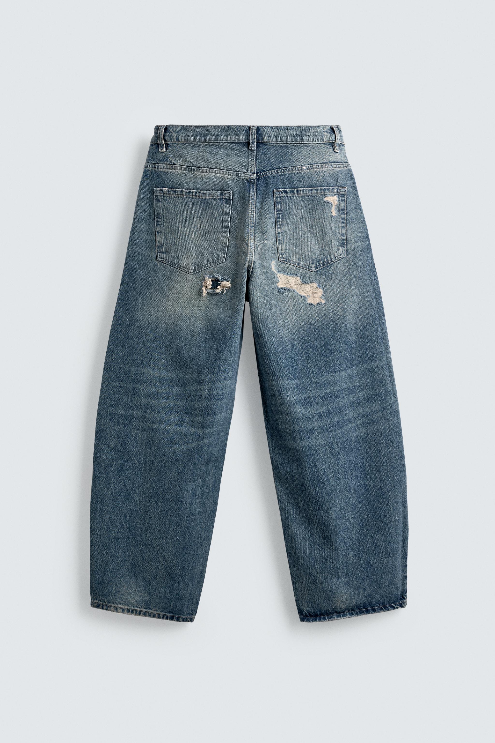 RIPPED BALLOON FIT JEANS
