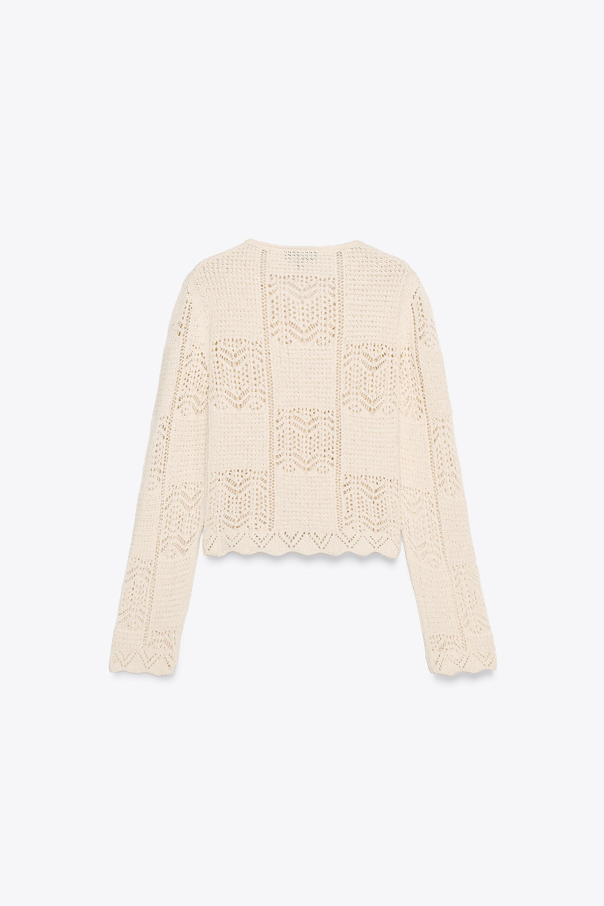 POINTELLE KNIT CARDIGAN