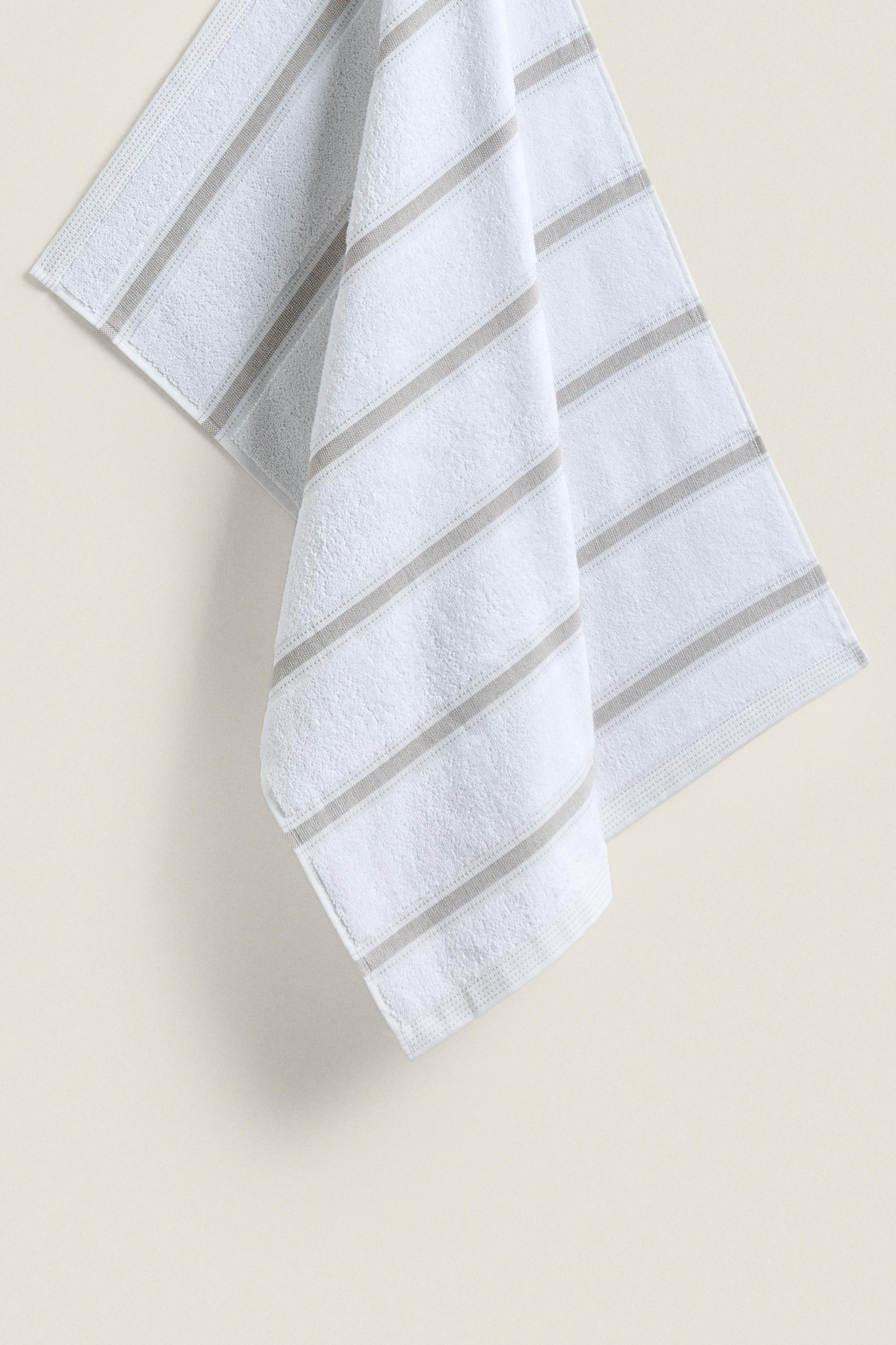 STRIPED COTTON TERRYCLOTH KITCHEN TOWEL