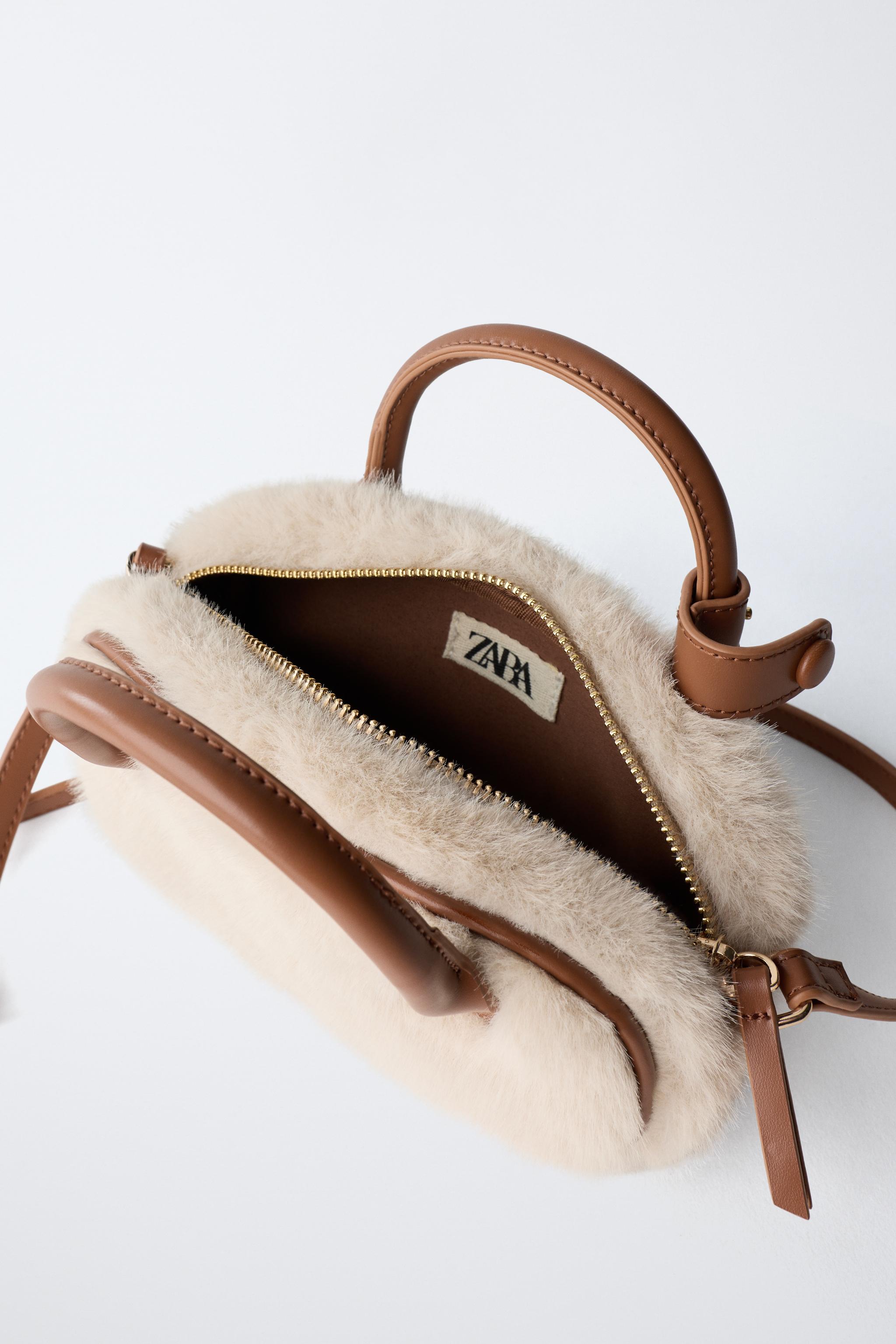 FAUX FUR BOWLING CROSSBODY BAG