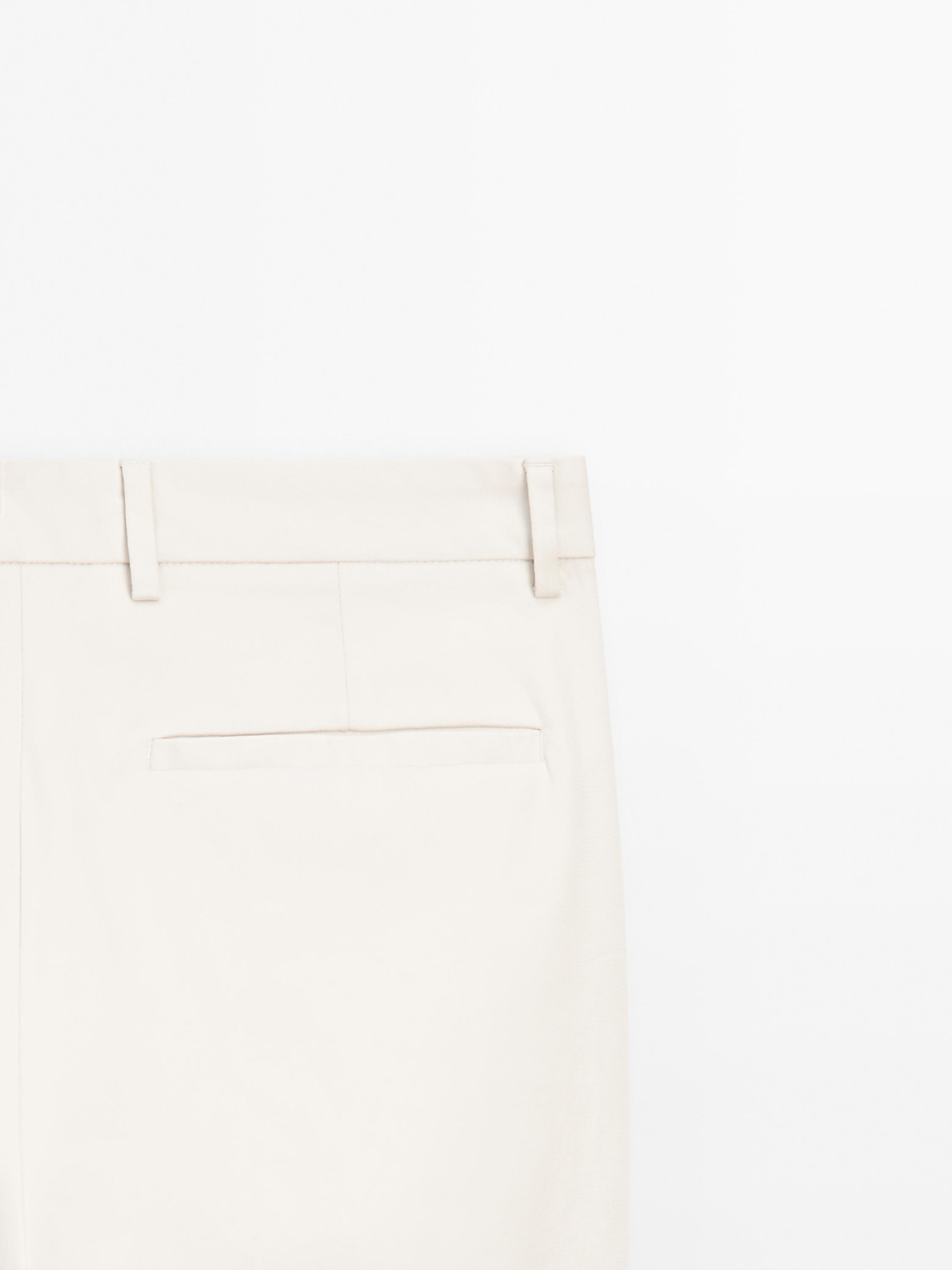 Slim fit textured trousers