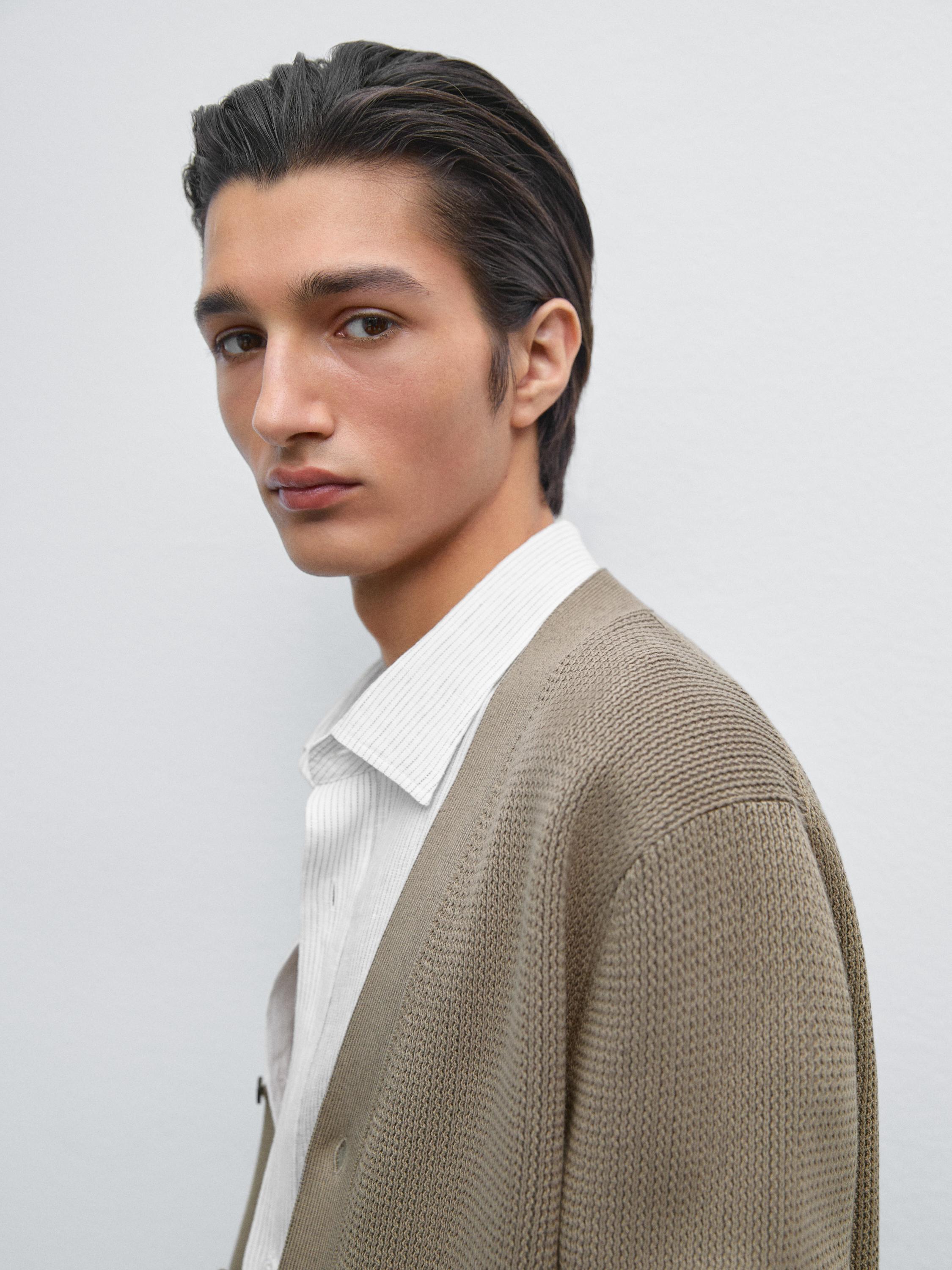 100% cotton knit cardigan