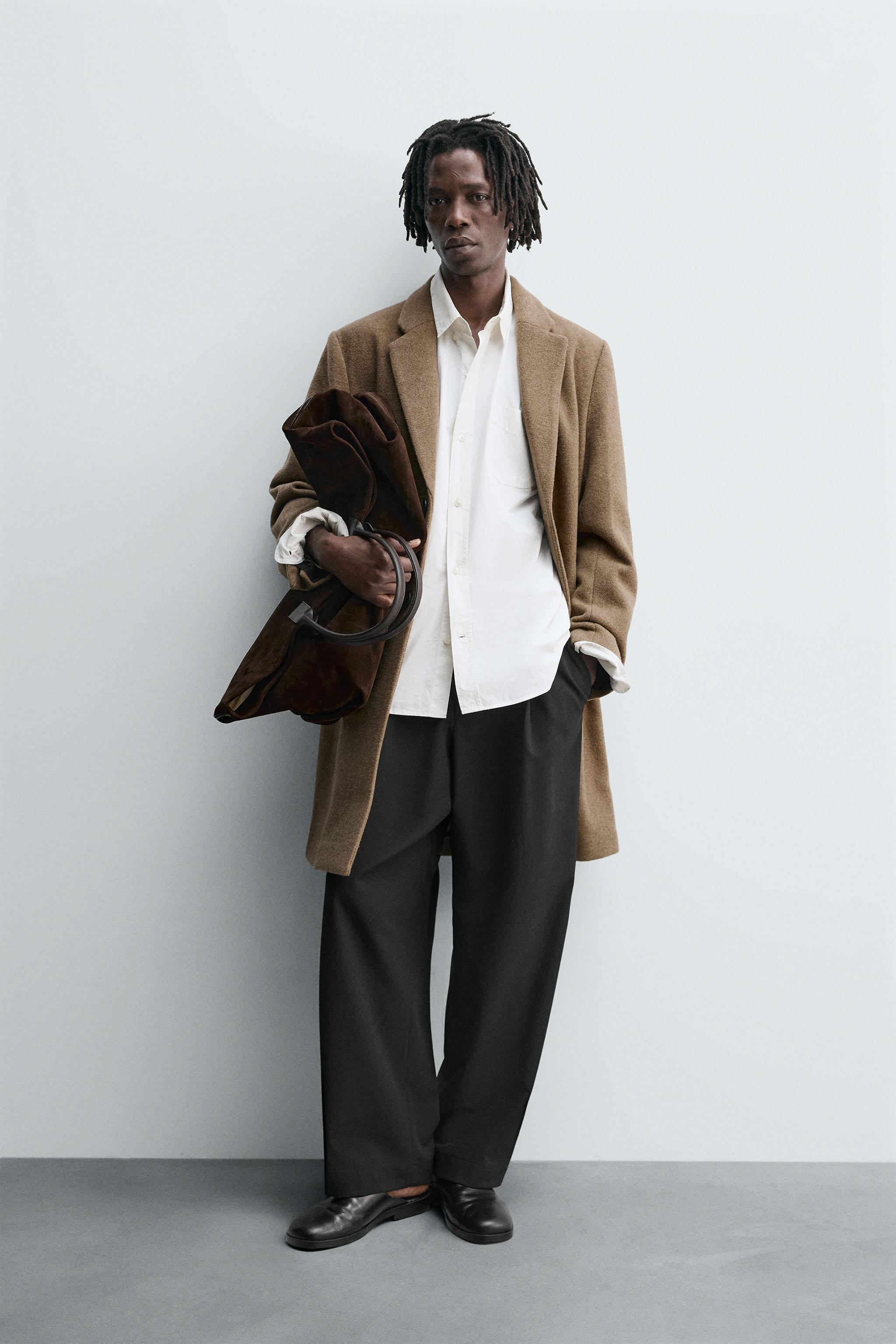 REGULAR FIT WOOL BLEND COAT