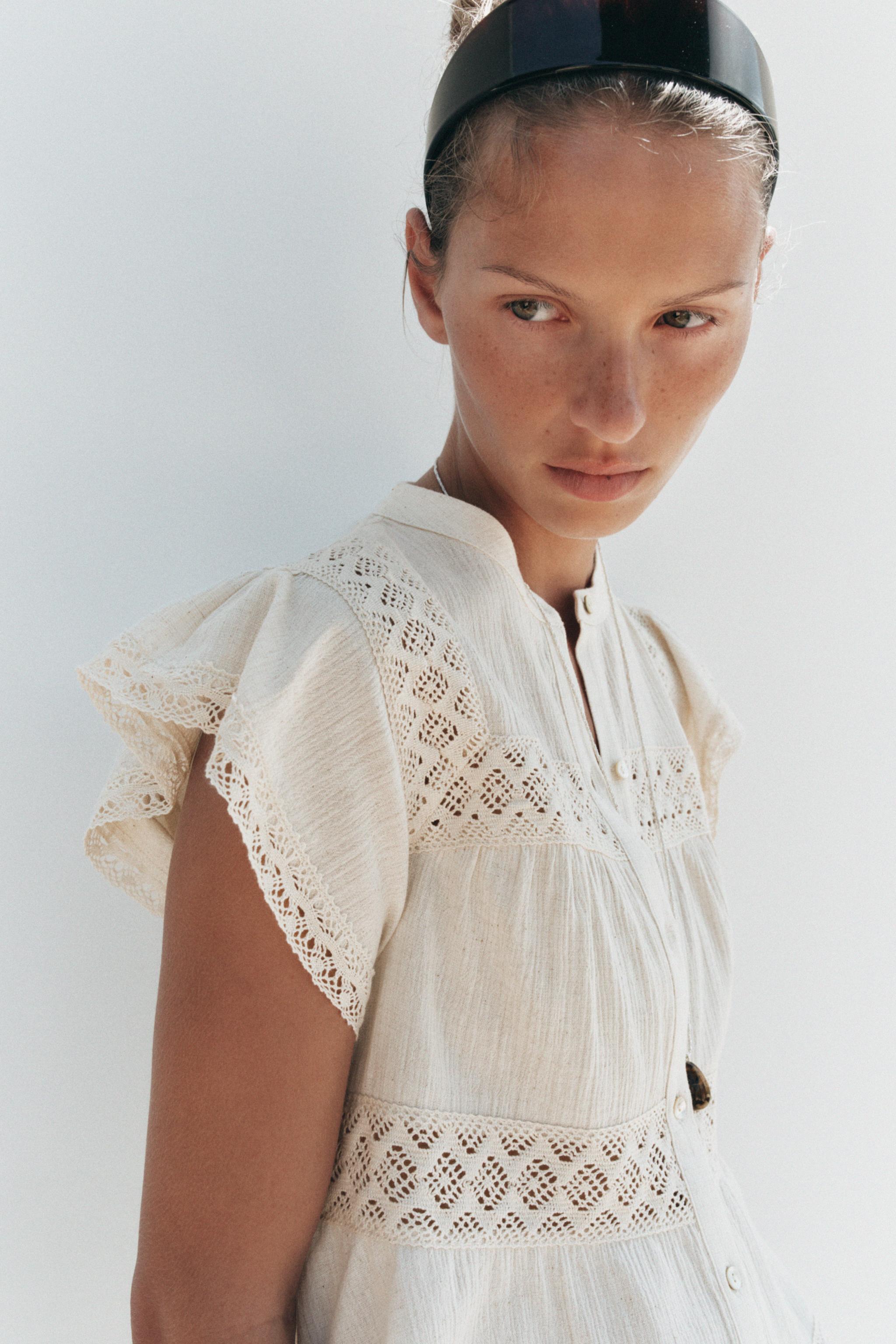 RUSTIC CROCHET LADDER STITCH TOP