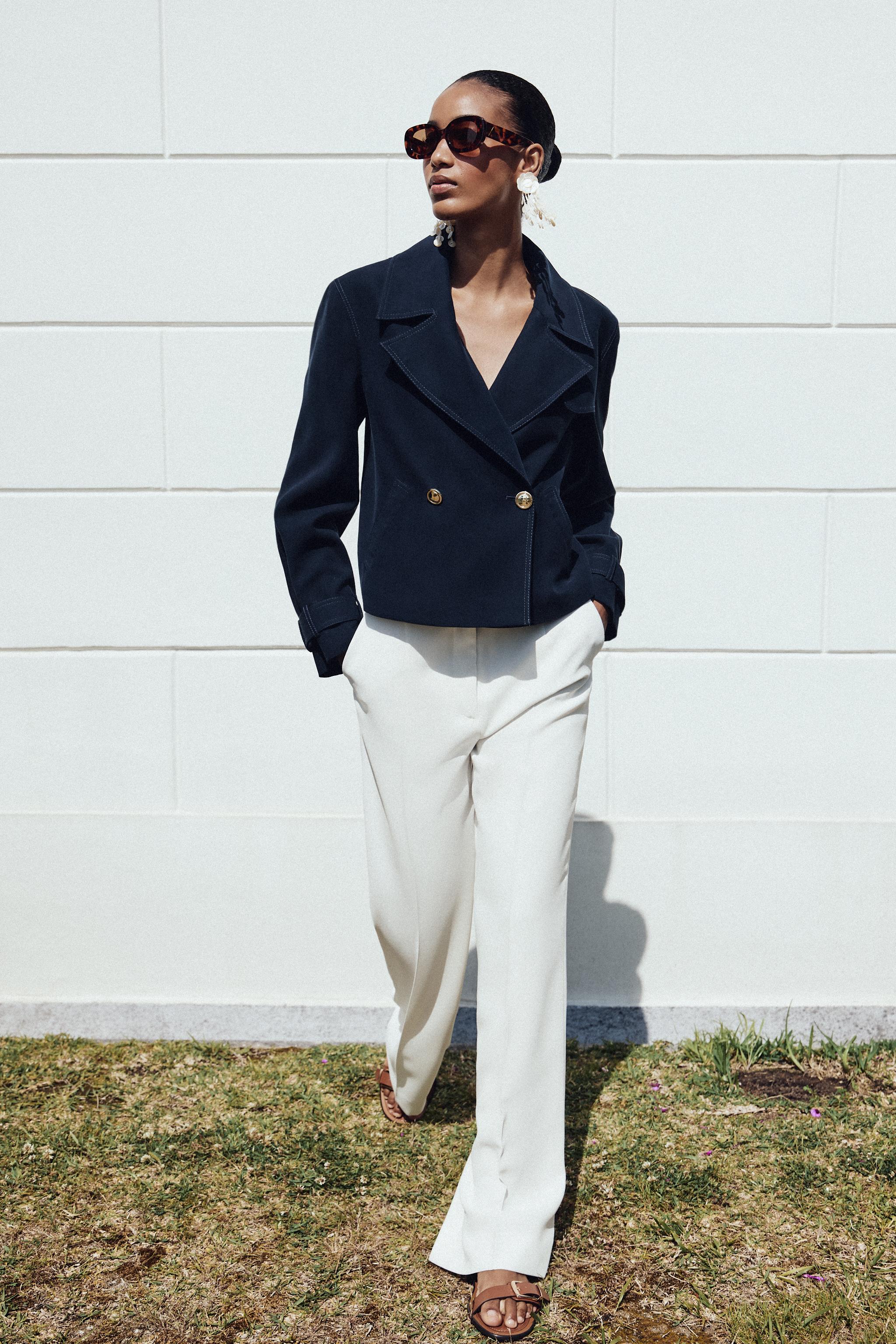 CROPPED DOUBLE-BREASTED JACKET