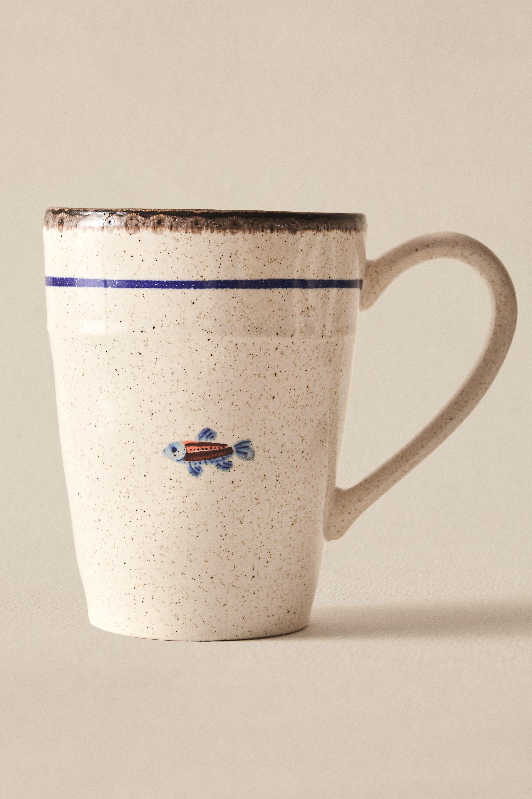STONEWARE FISH MUG