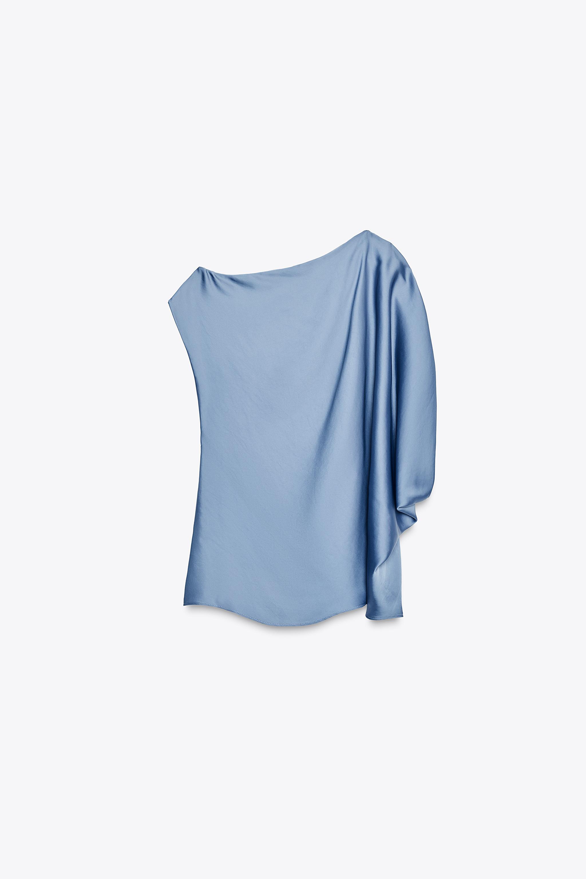 SATIN EFFECT TRIM TOP