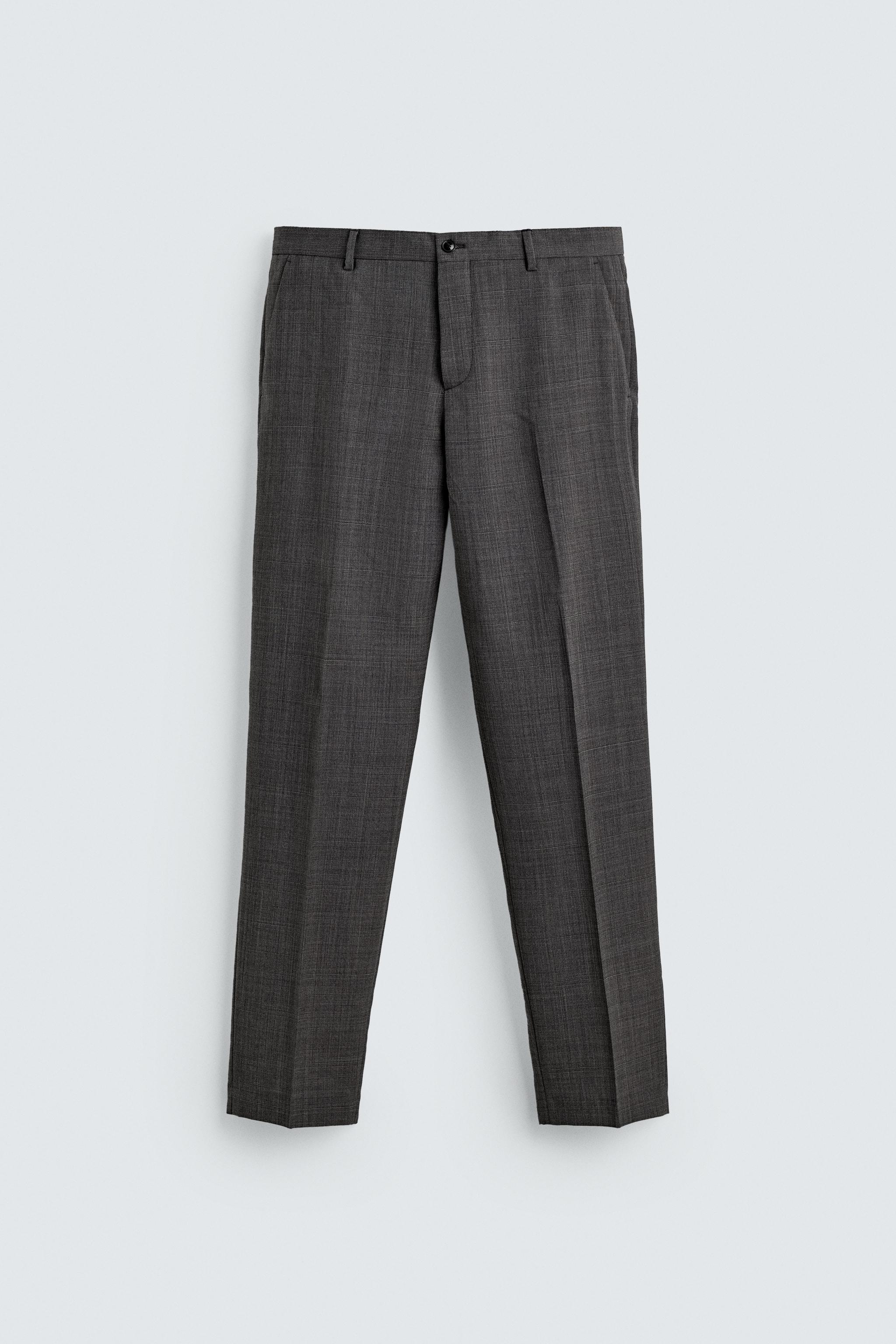 PLAID SUIT PANTS