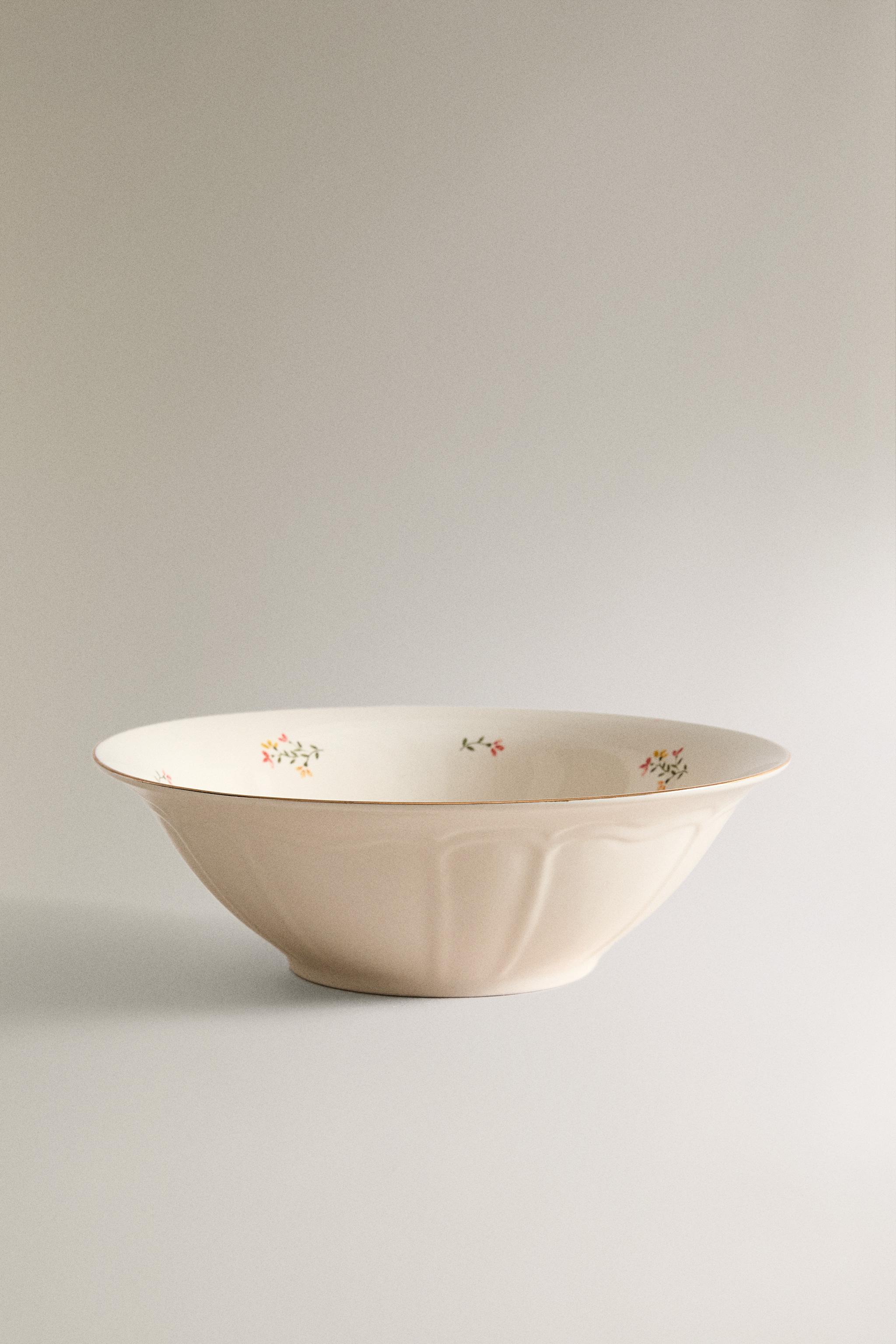 FLORAL PORCELAIN SALAD BOWL