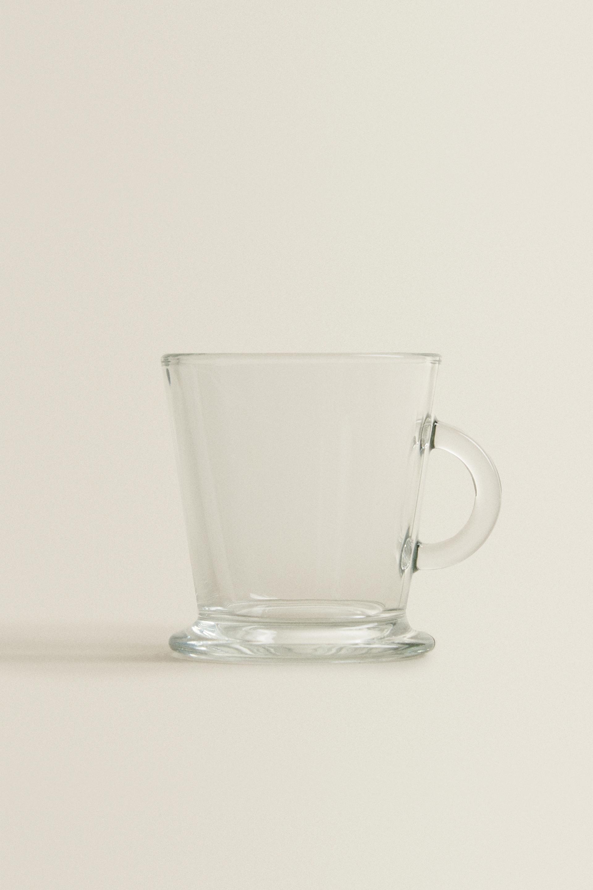 TRANSPARENT GLASS CAPPUCCINO CUP