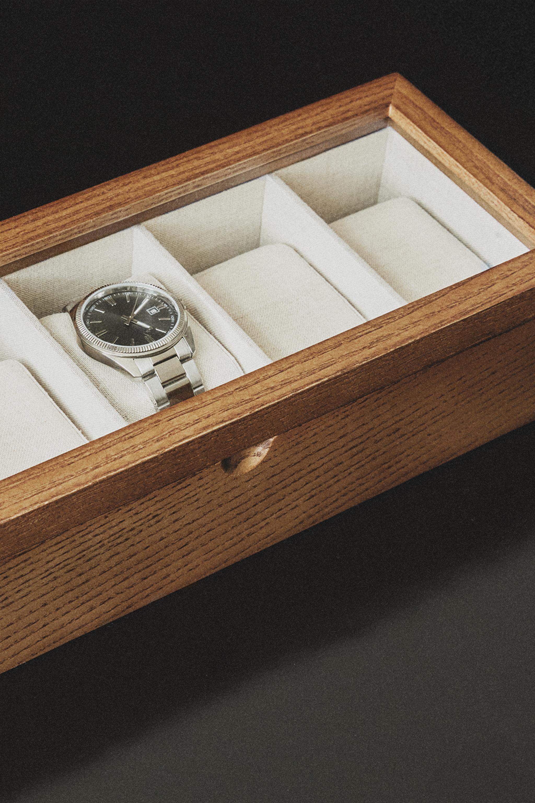 WOODEN JEWELRY AND WATCH BOX