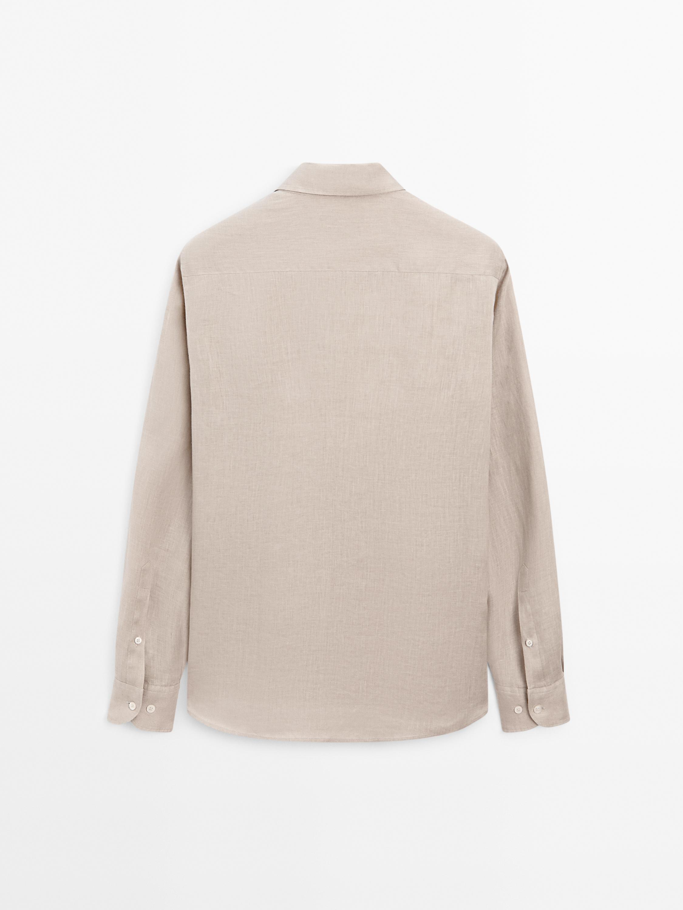 100% linen slim fit shirt