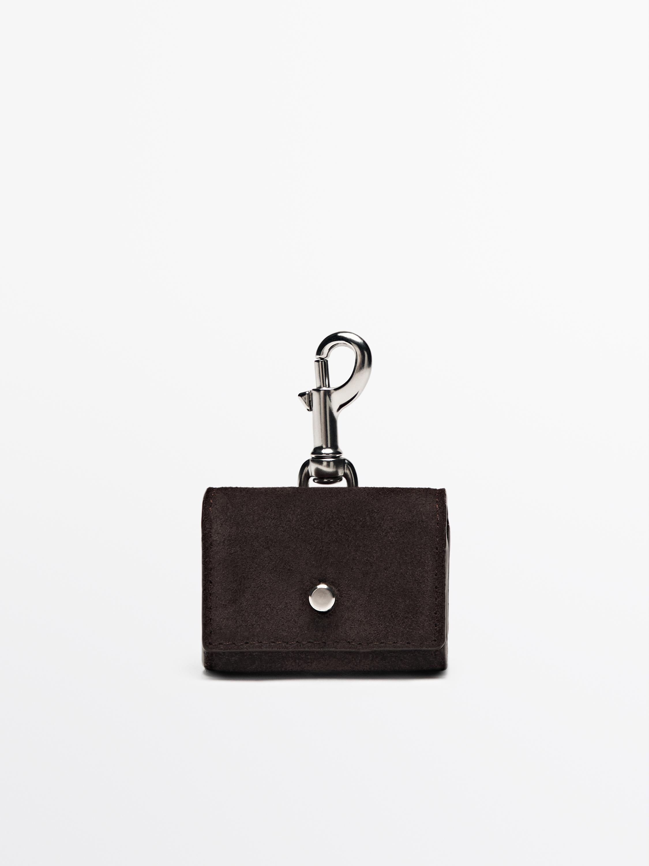 Split suede leather AirPods case