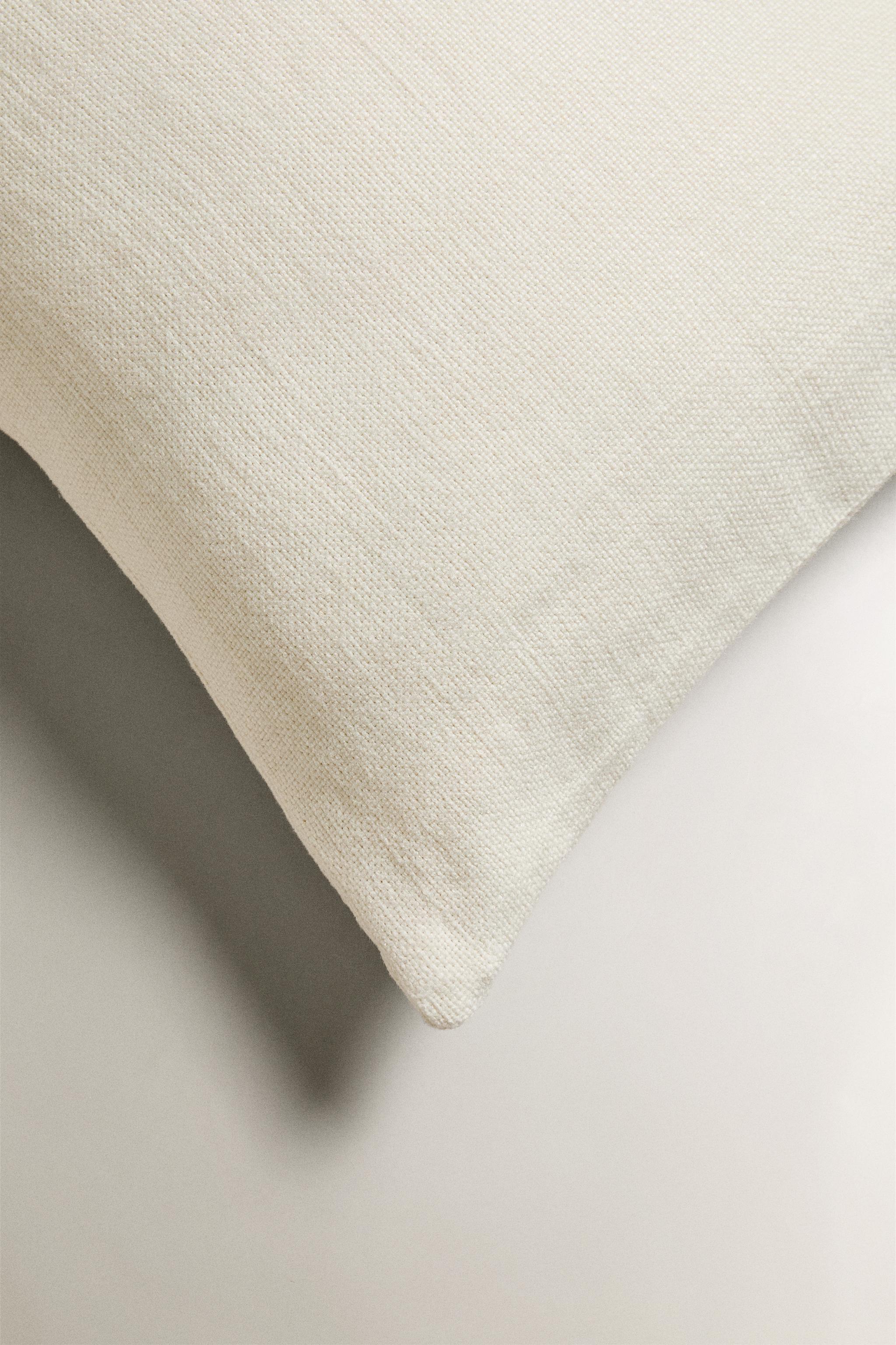 PLAIN LINEN THROW PILLOW COVER