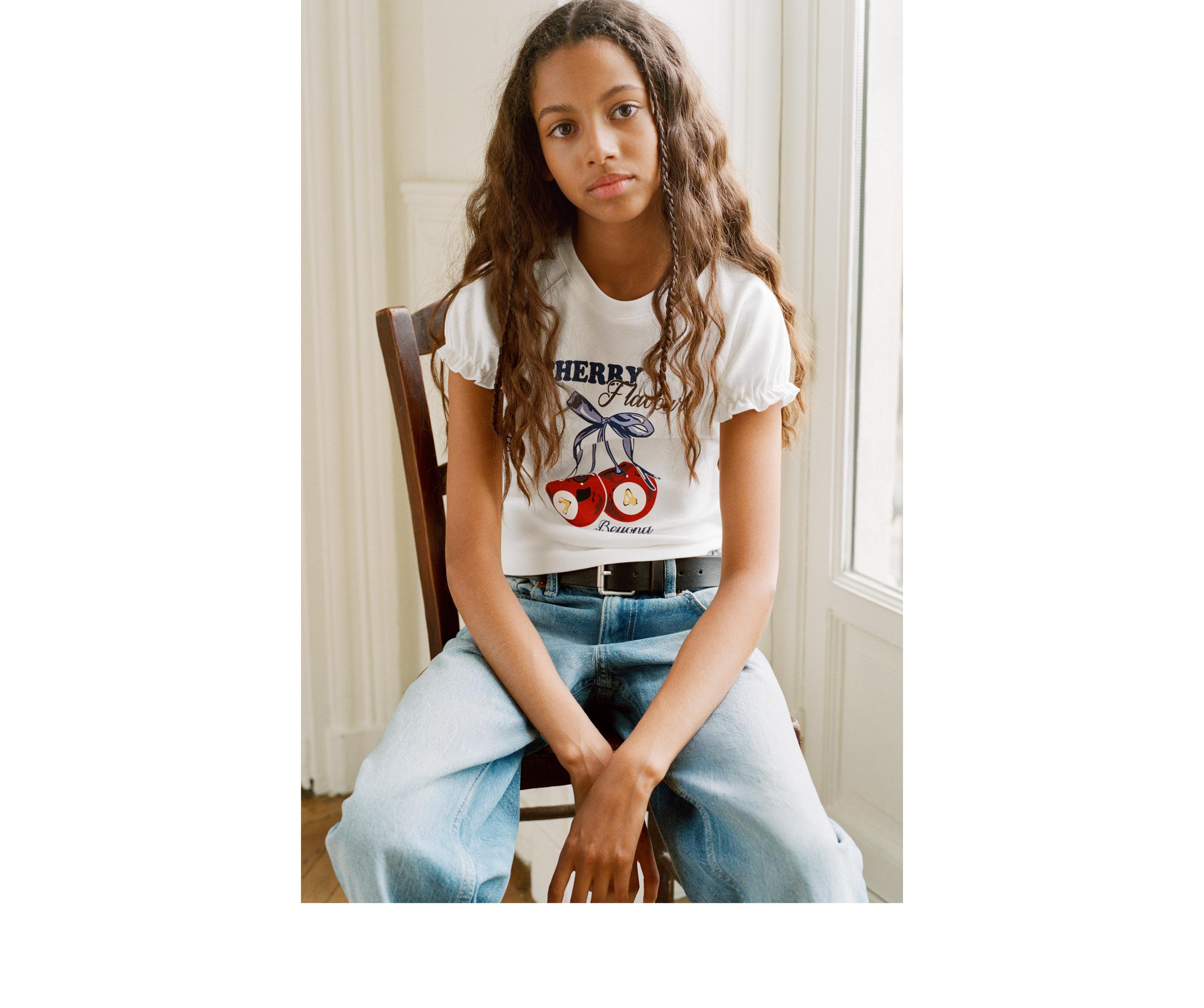 CHERRY PRINT T-SHIRT