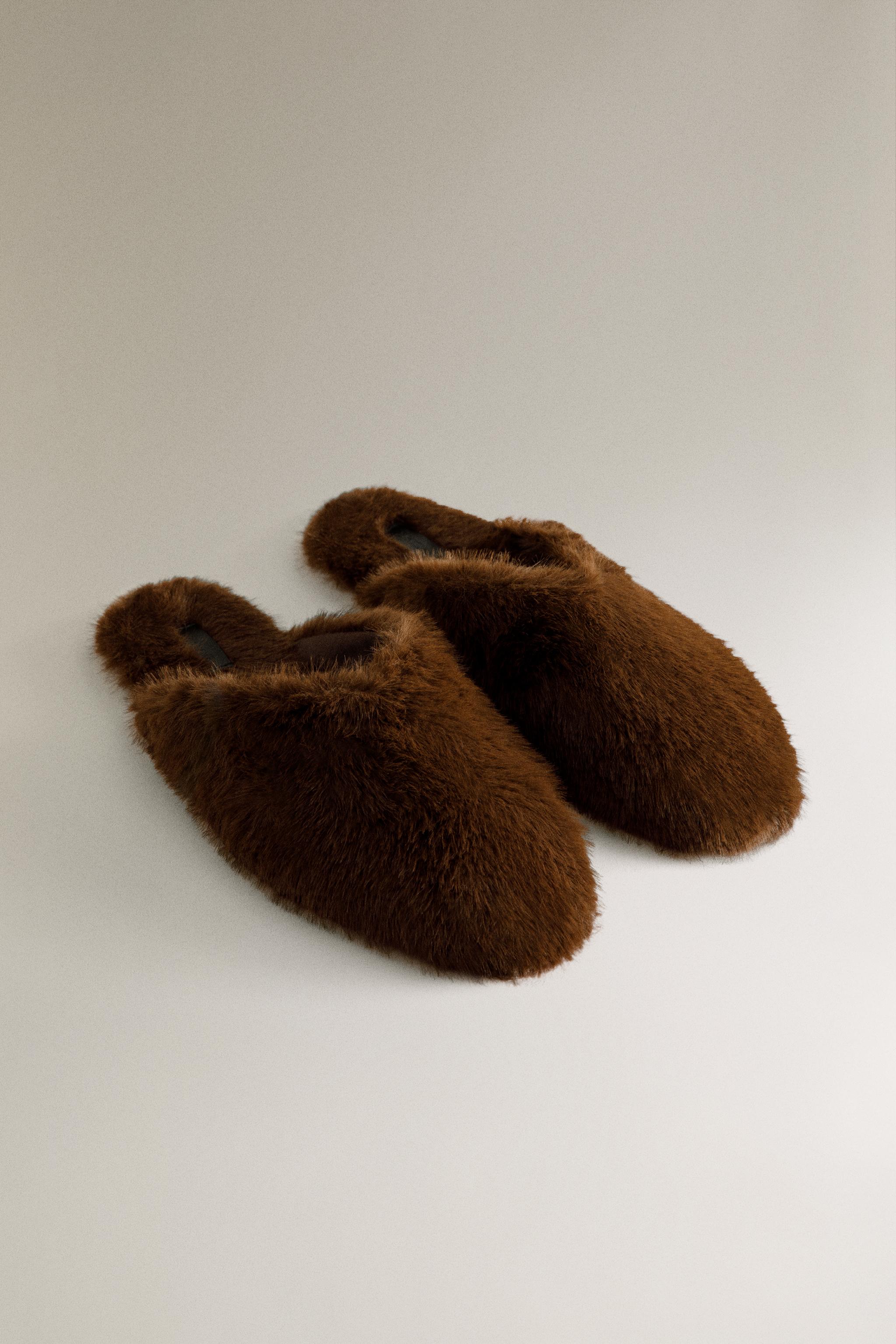FAUX FUR MULE SLIPPERS