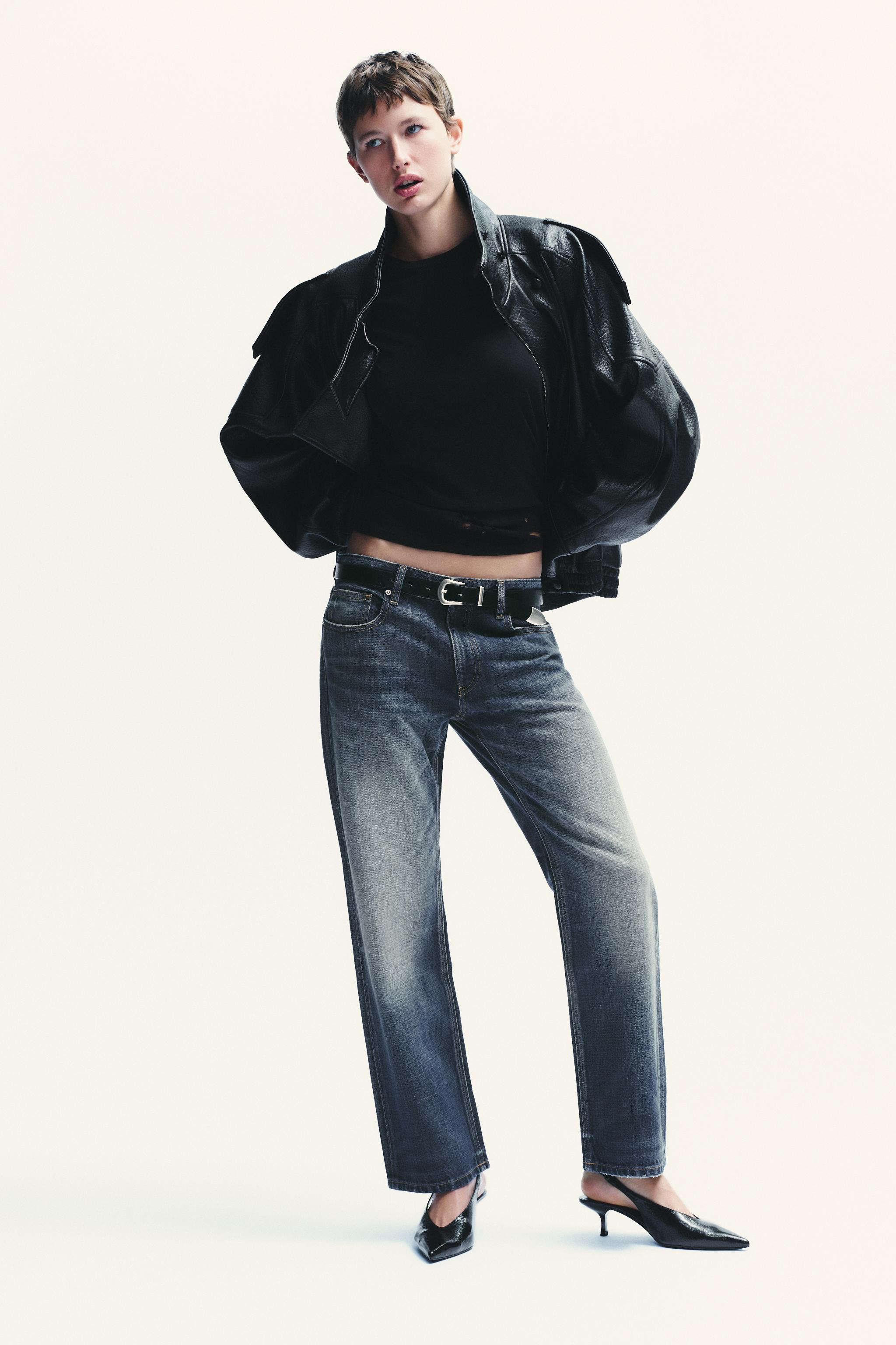 TRF MID-RISE STRAIGHT CROP JEANS