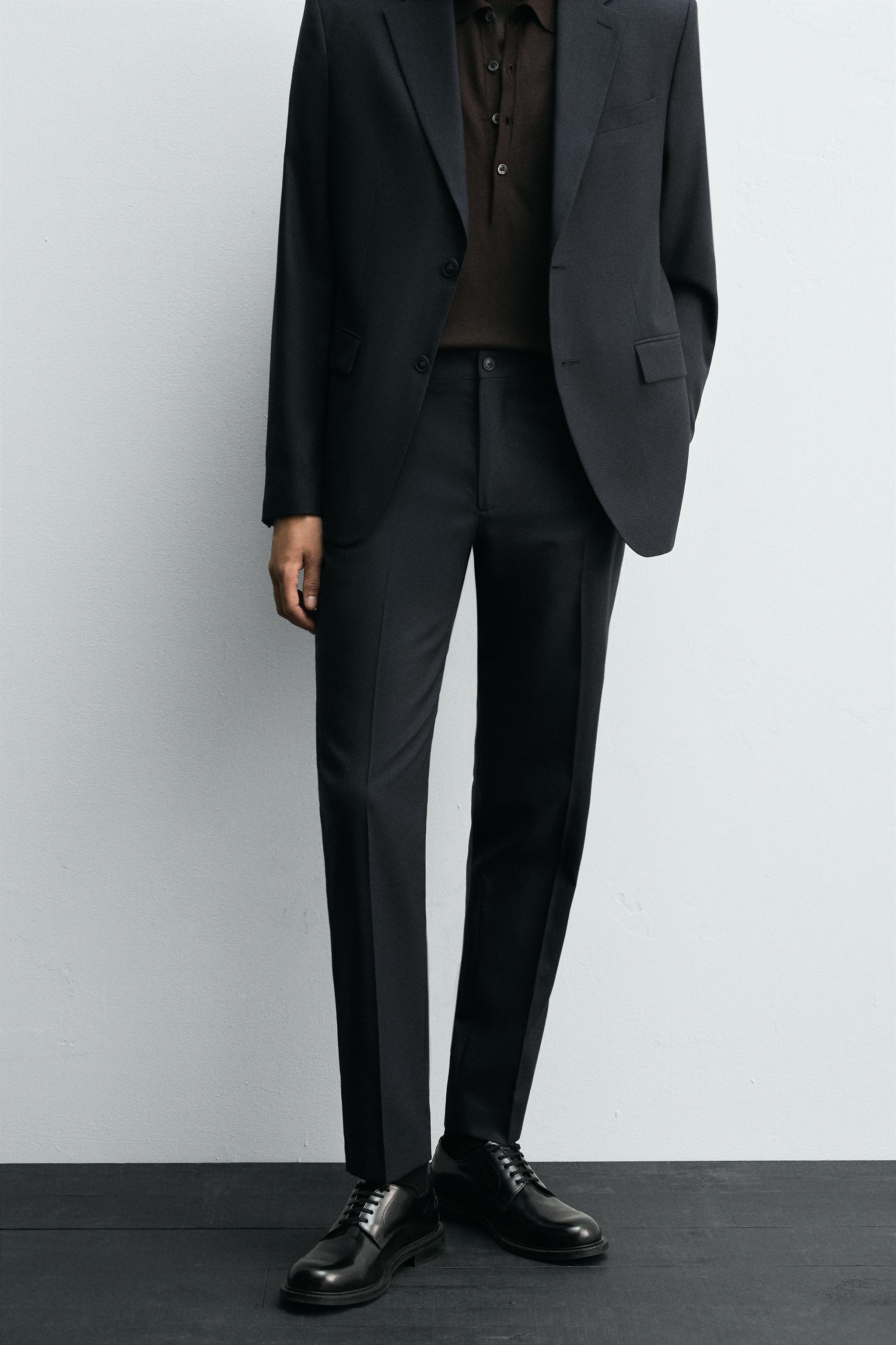 HOUNDSTOOTH SUIT PANTS