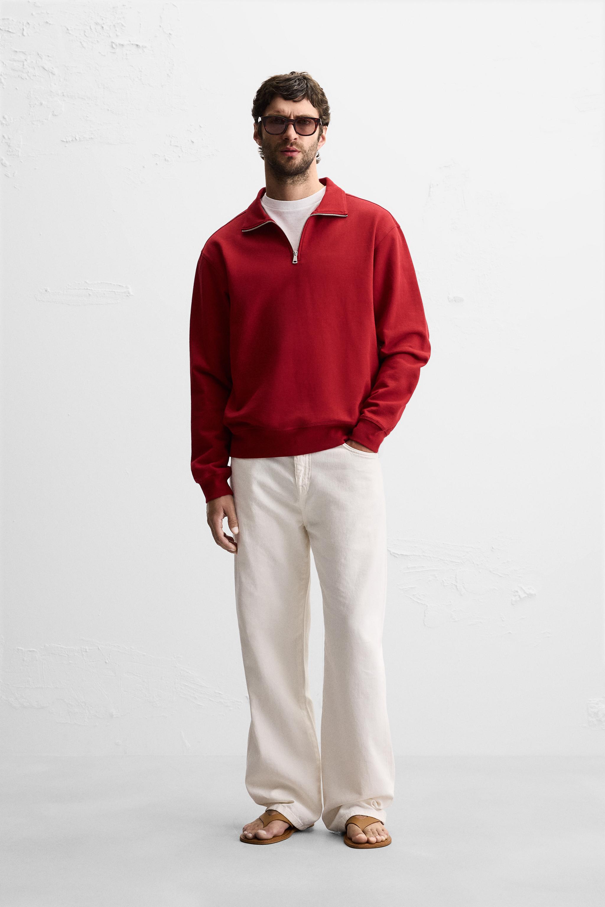 BASIC QUARTER-ZIP SWEATSHIRT