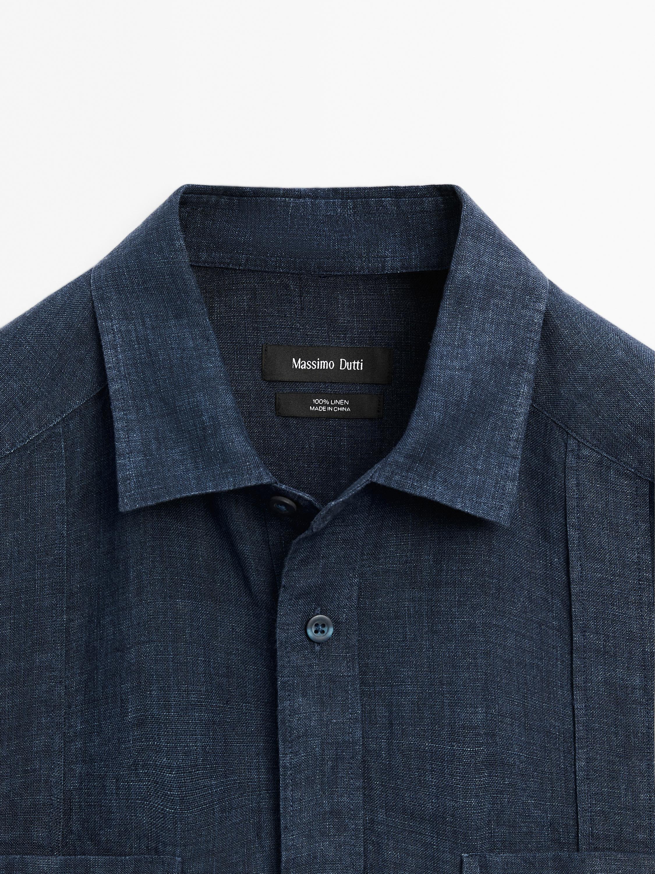 100% linen shirt with pintucks