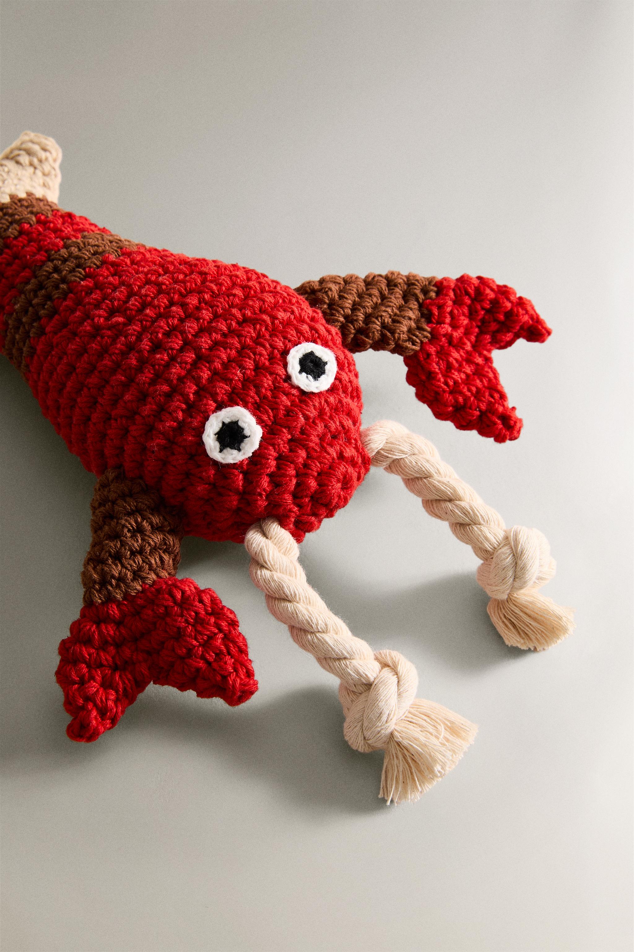 CROCHET LOBSTER PET TOY