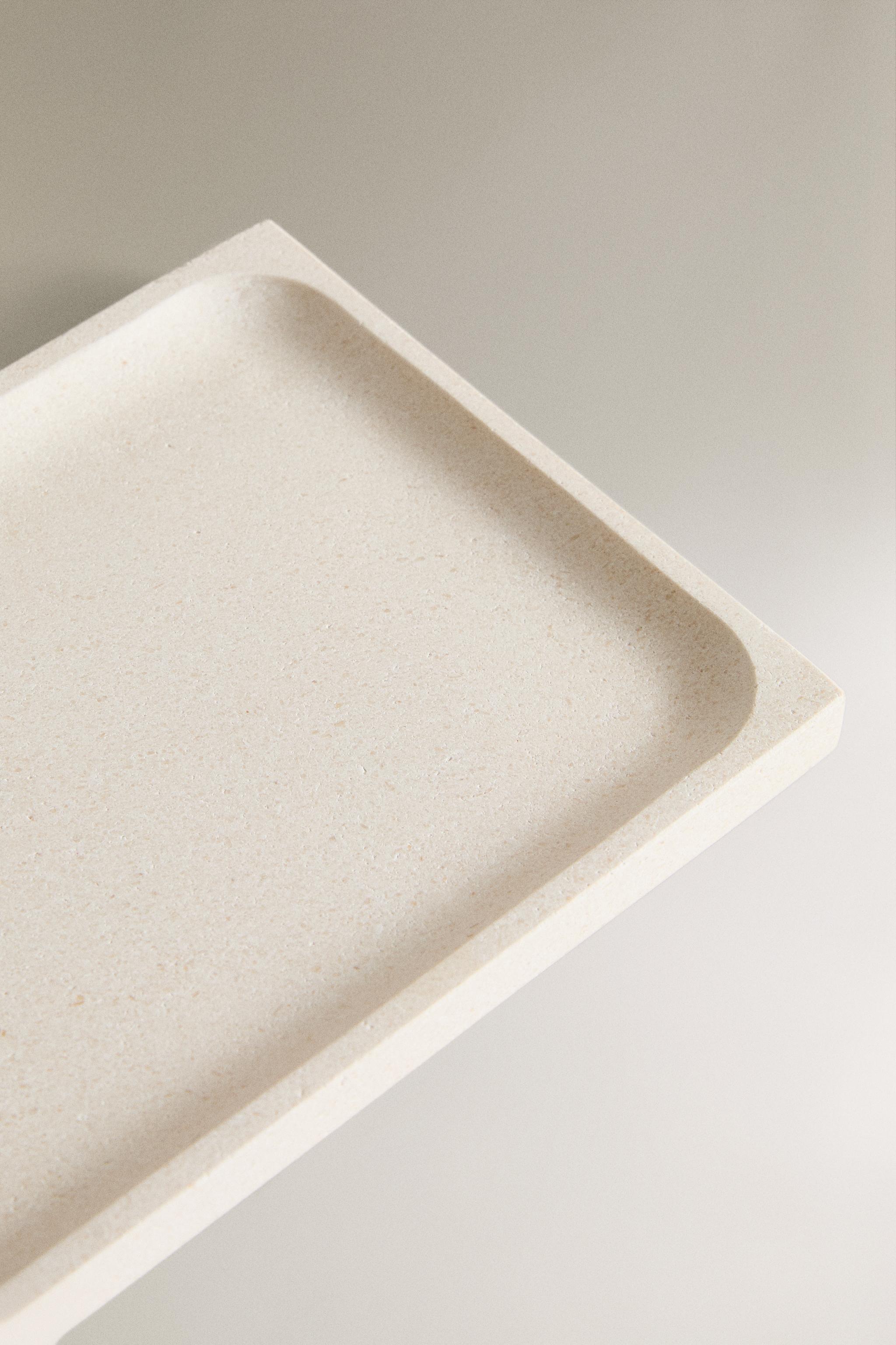 WHITE MARBLE BATHROOM TRAY