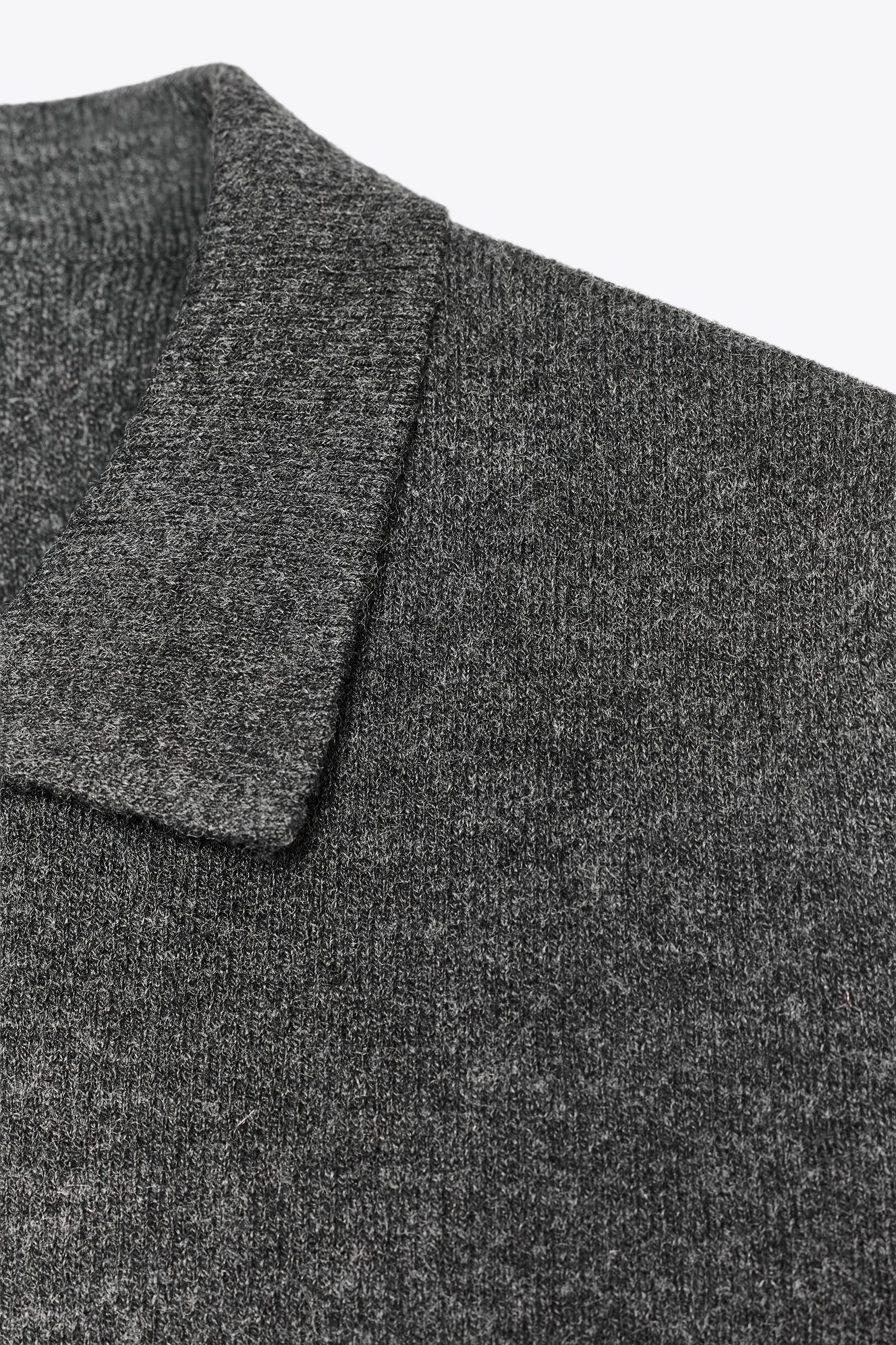 FAUX FUR LAPEL KNIT CARDIGAN