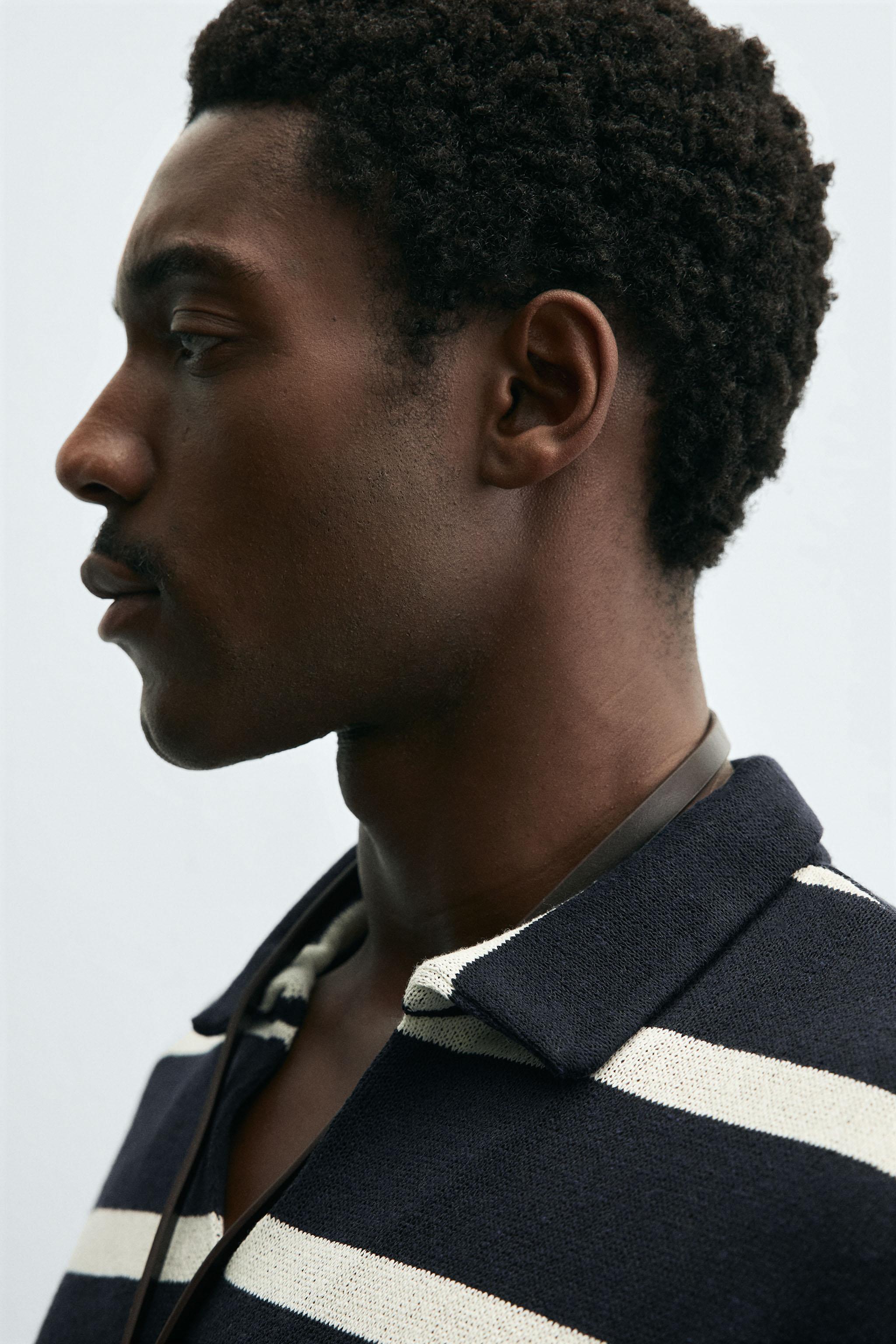 STRIPED JACQUARD POLO SHIRT