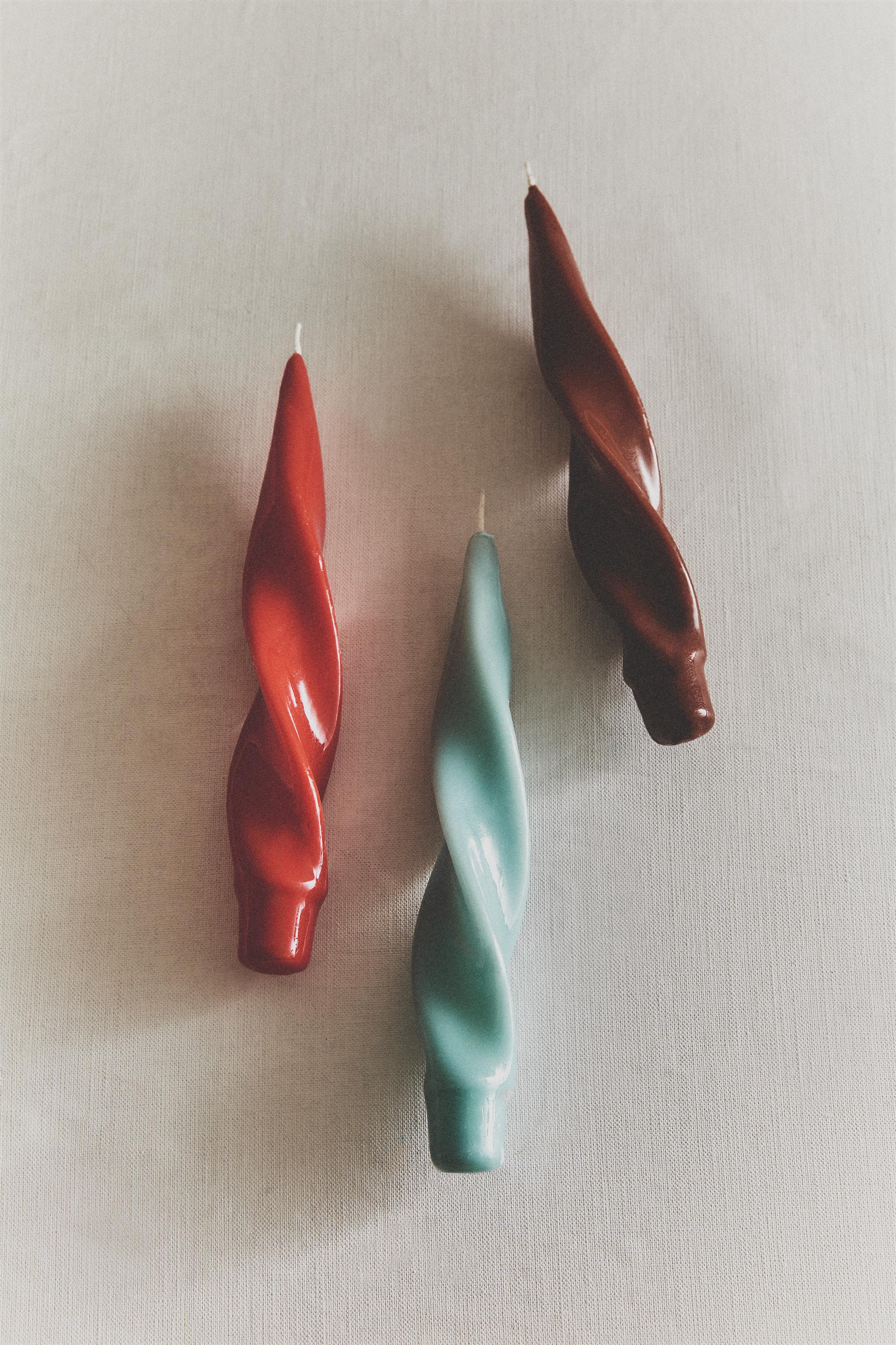 SET OF SPIRAL CANDLES (SET OF 3) X COLLAGERIE