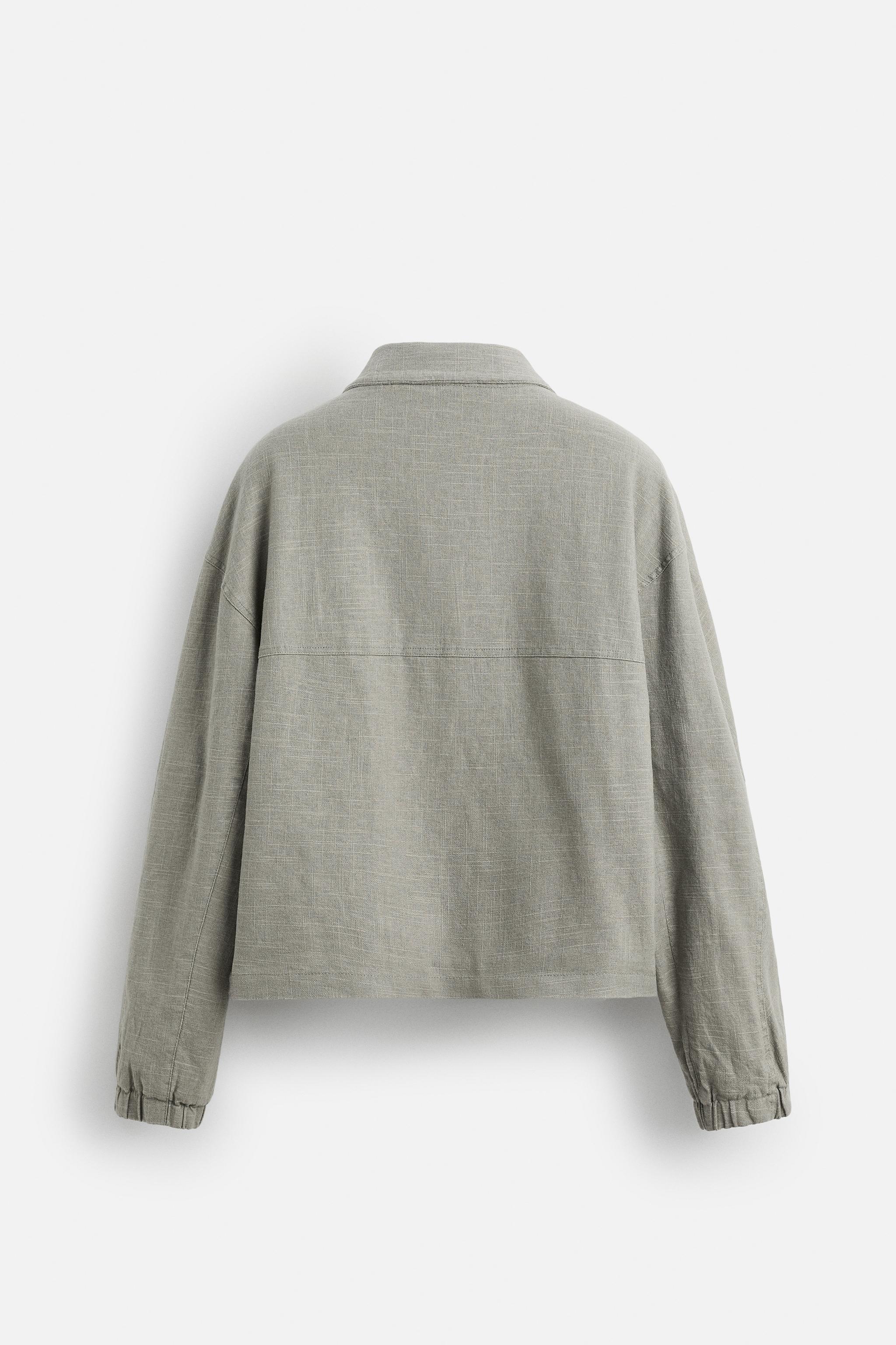 LINEN-COTTON TEXTURED JACKET