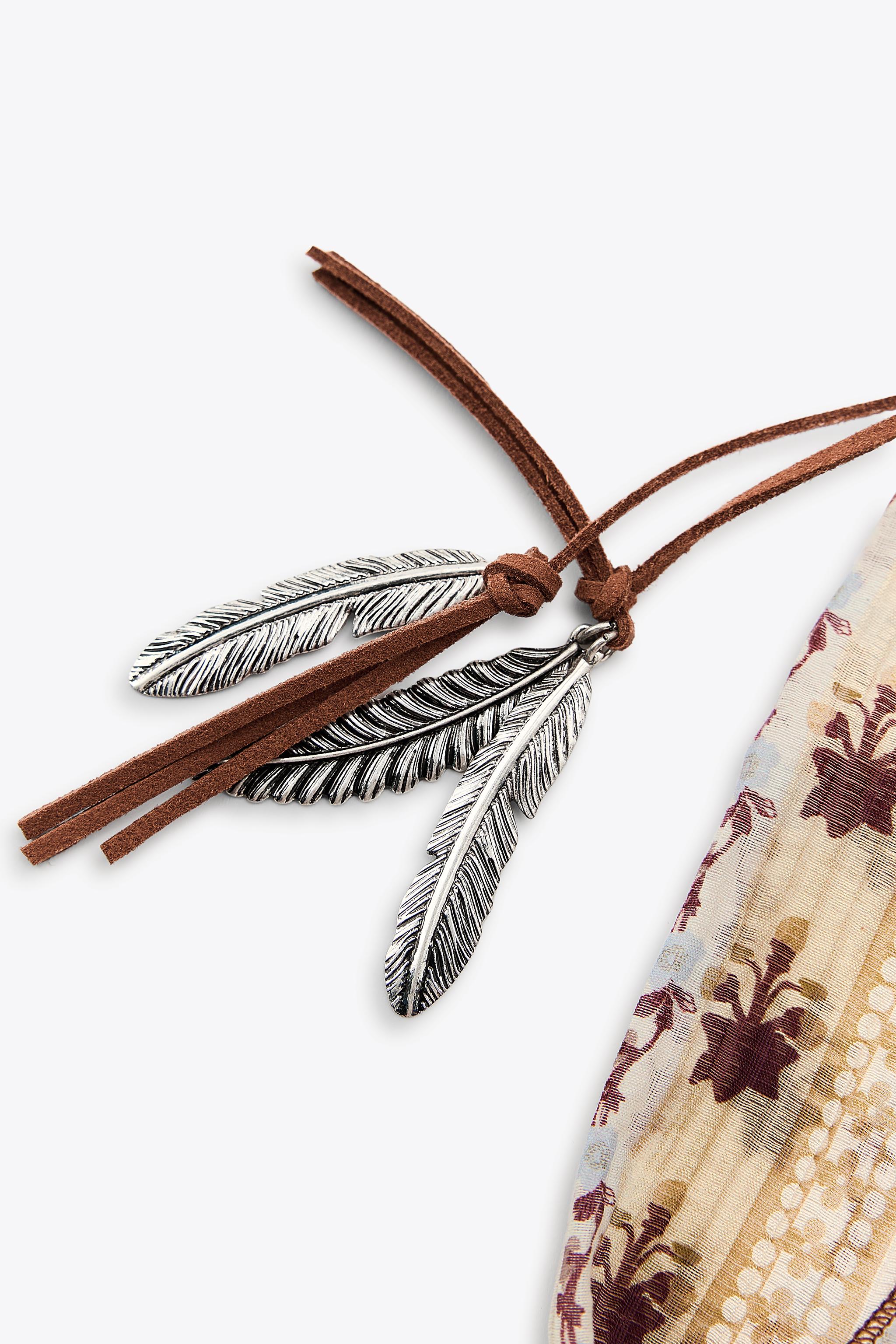 FEATHER PRINT BANDANA