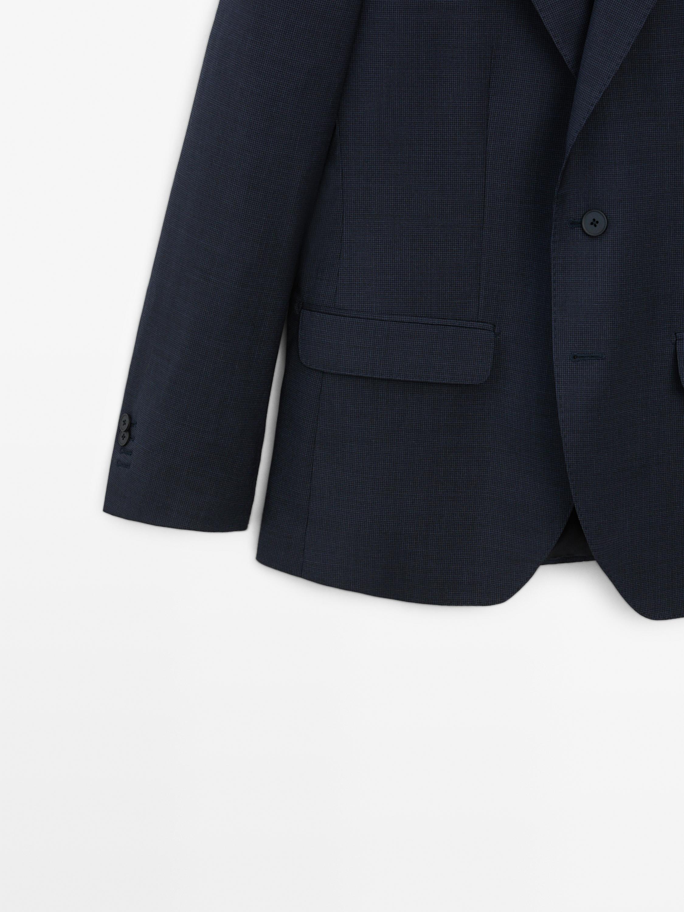 Houndstooth suit blazer