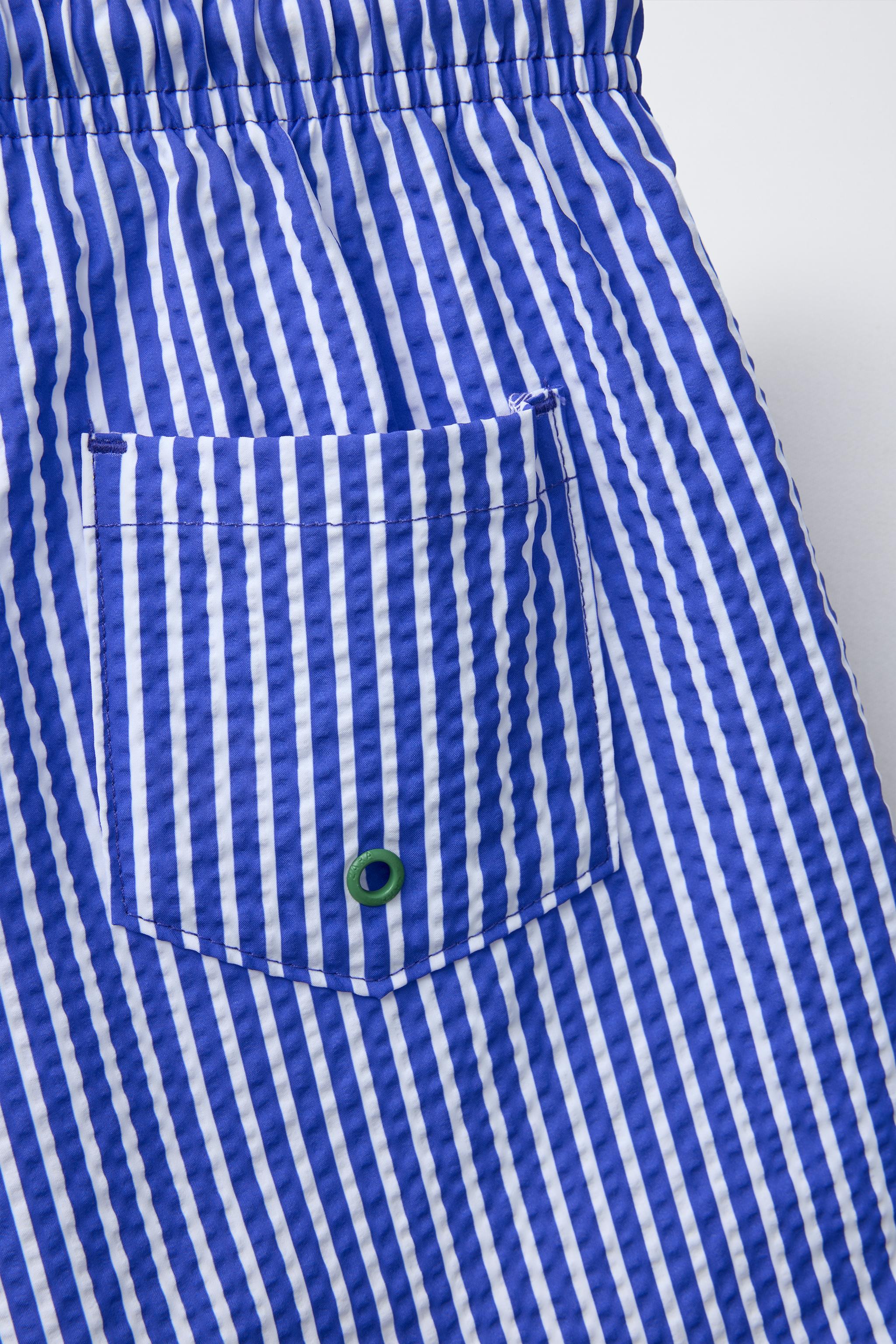 6-14 YEARS/ SEERSUCKER SWIM SHORTS