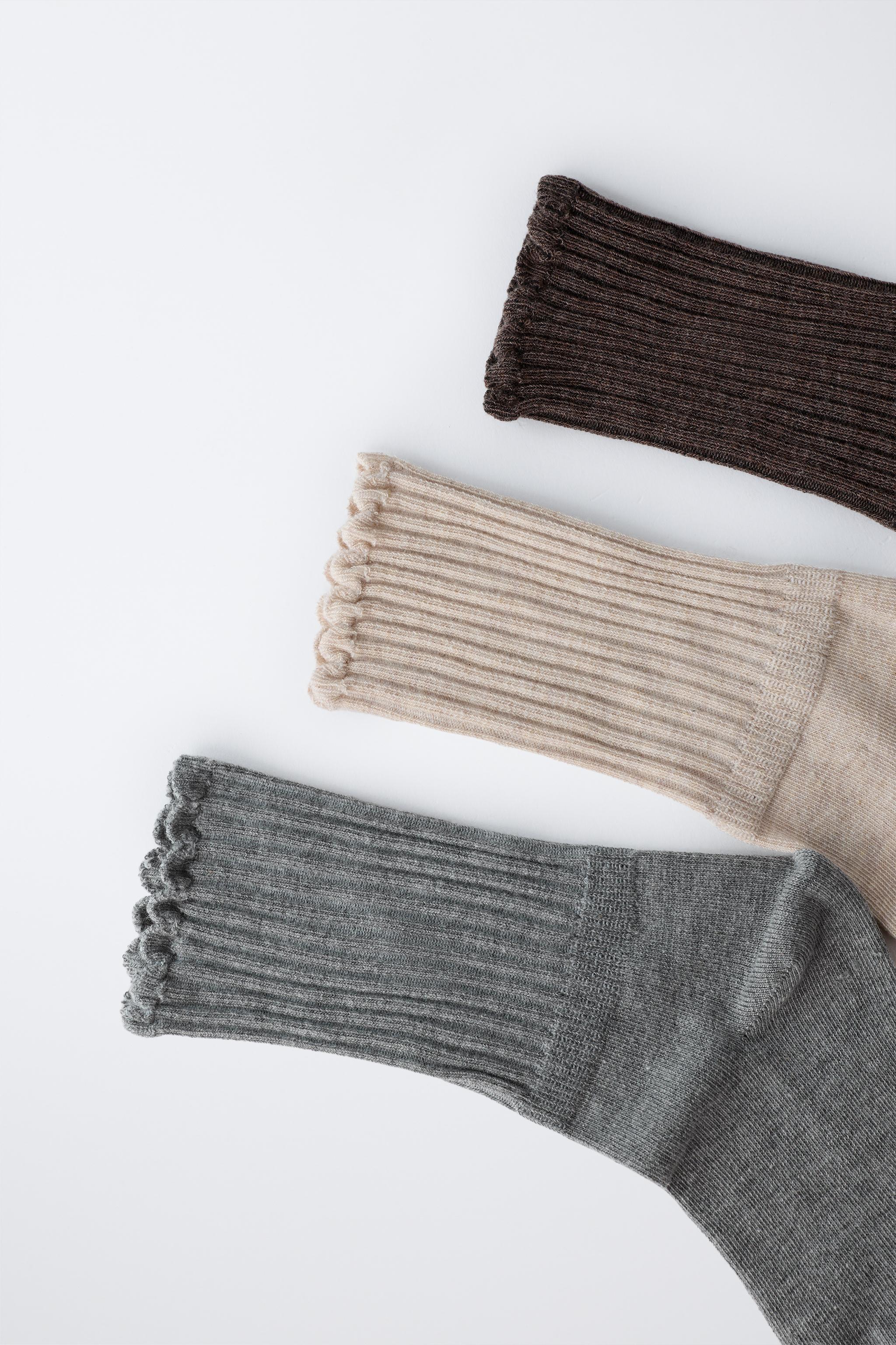 THREE-PACK OF WAVY LONG SOCKS