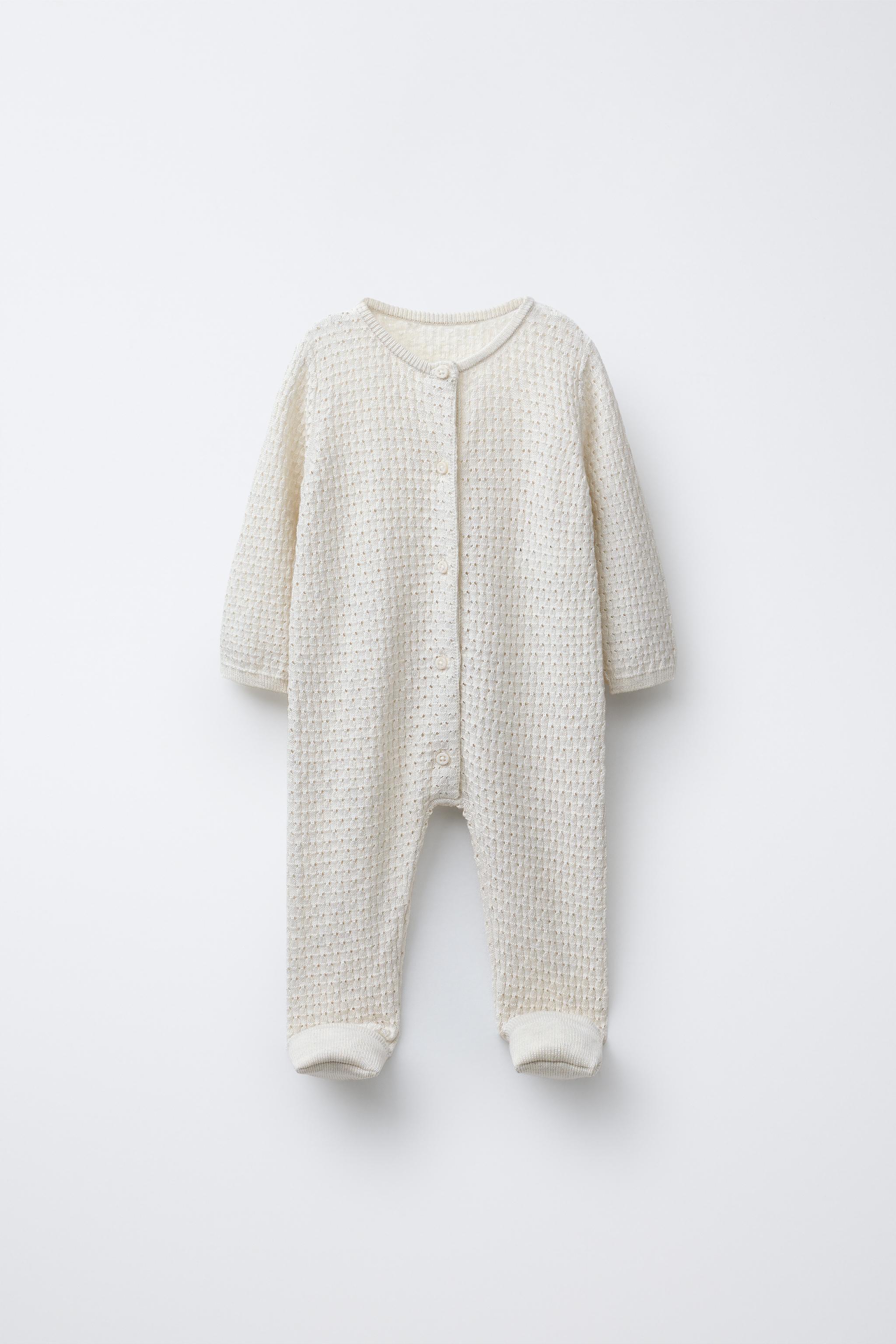 CONVERTIBLE COTTON, SILK AND CASHMERE TEXTURED KNIT JUMPSUIT WITH FOOT