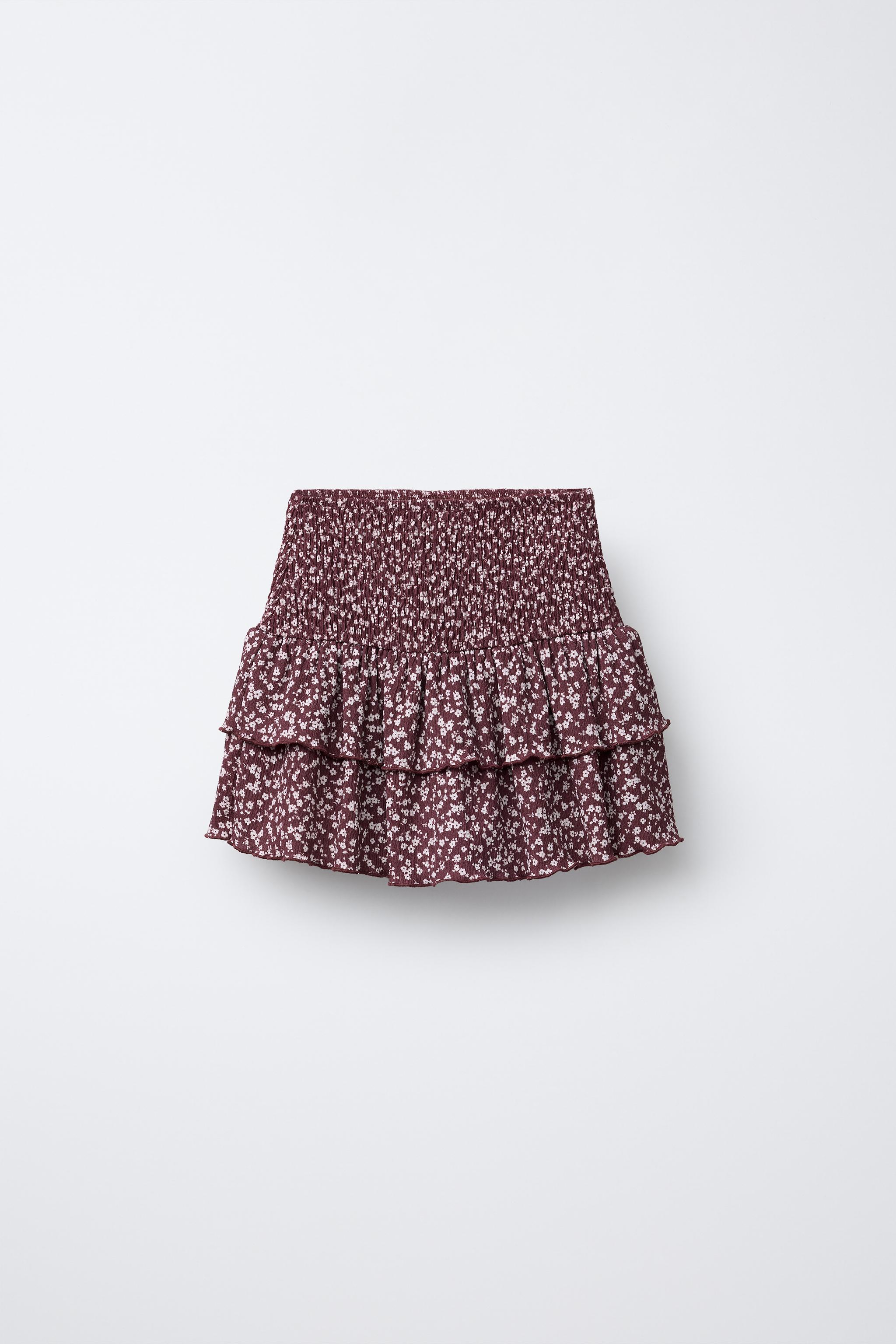 FLORAL COTTON GAUZE SKORT