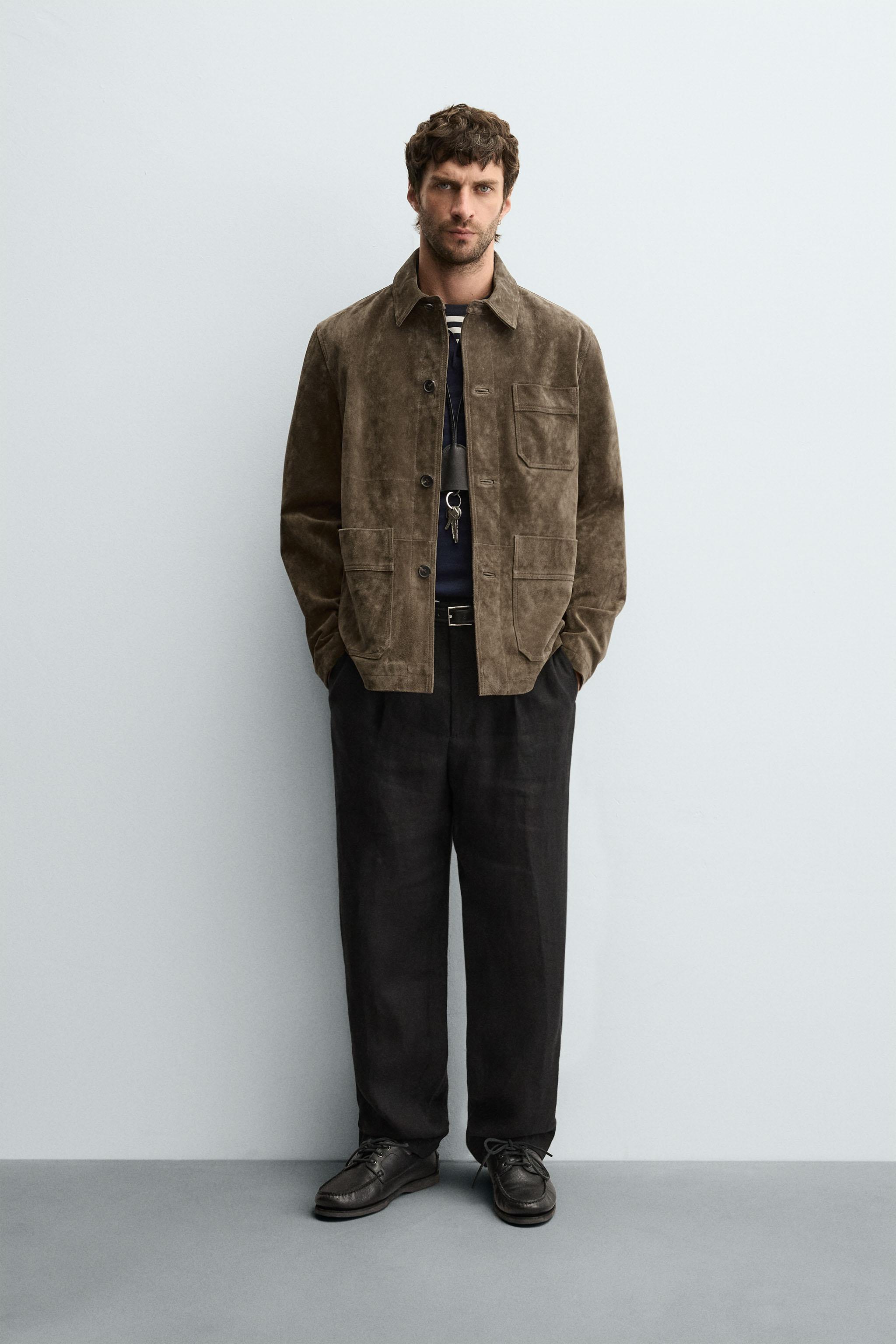 SUEDE LEATHER OVERSHIRT