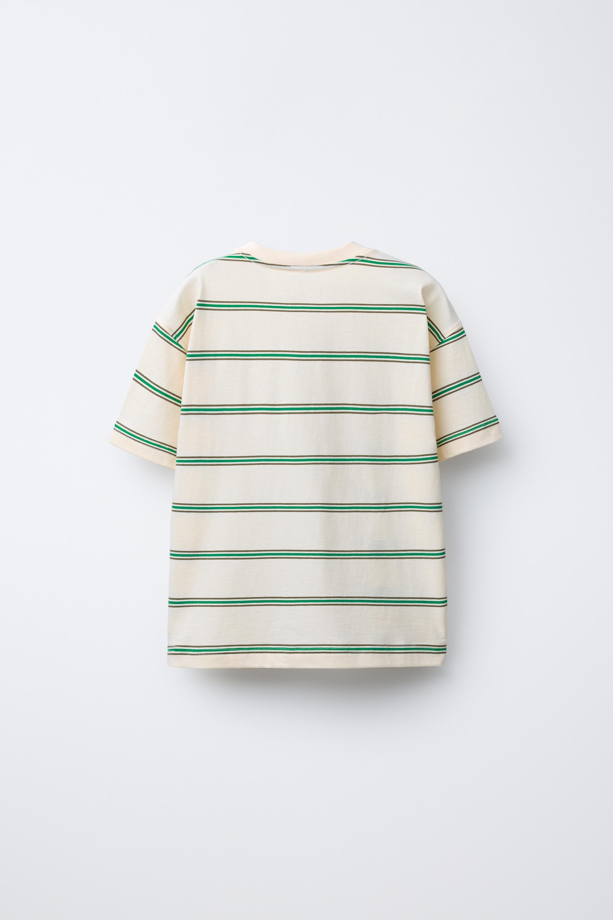 STRIPED PATCH T-SHIRT