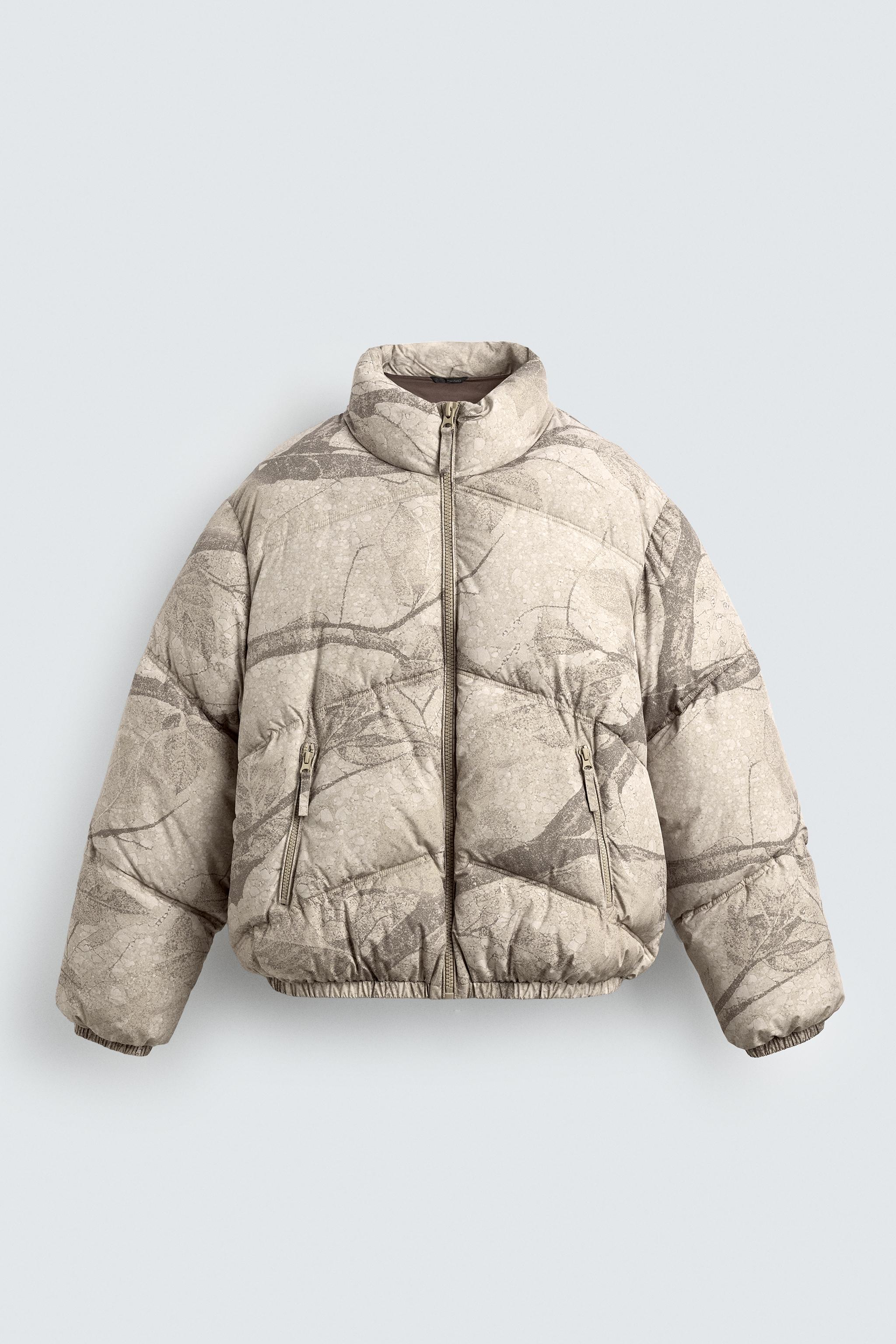 ABSTRACT PRINT PUFFER JACKET