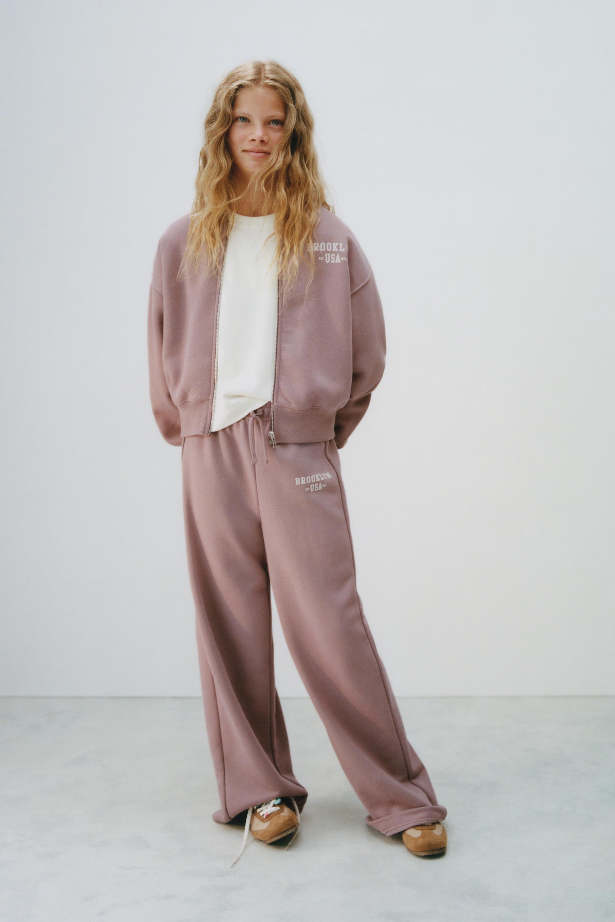 WIDE LEG PLUSH JOGGING PANTS