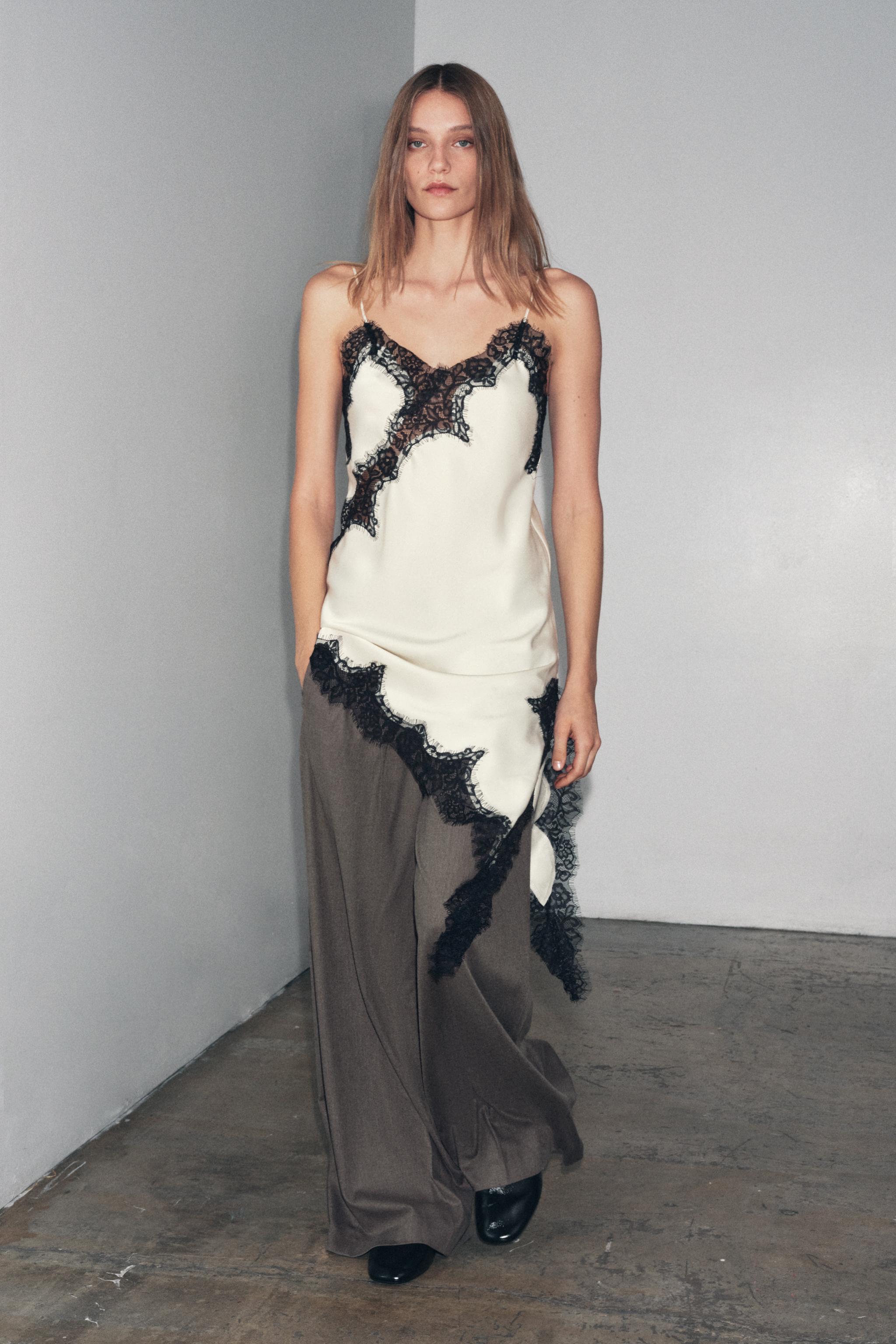 ZW COLLECTION ASYMMETRIC LACE DRESS