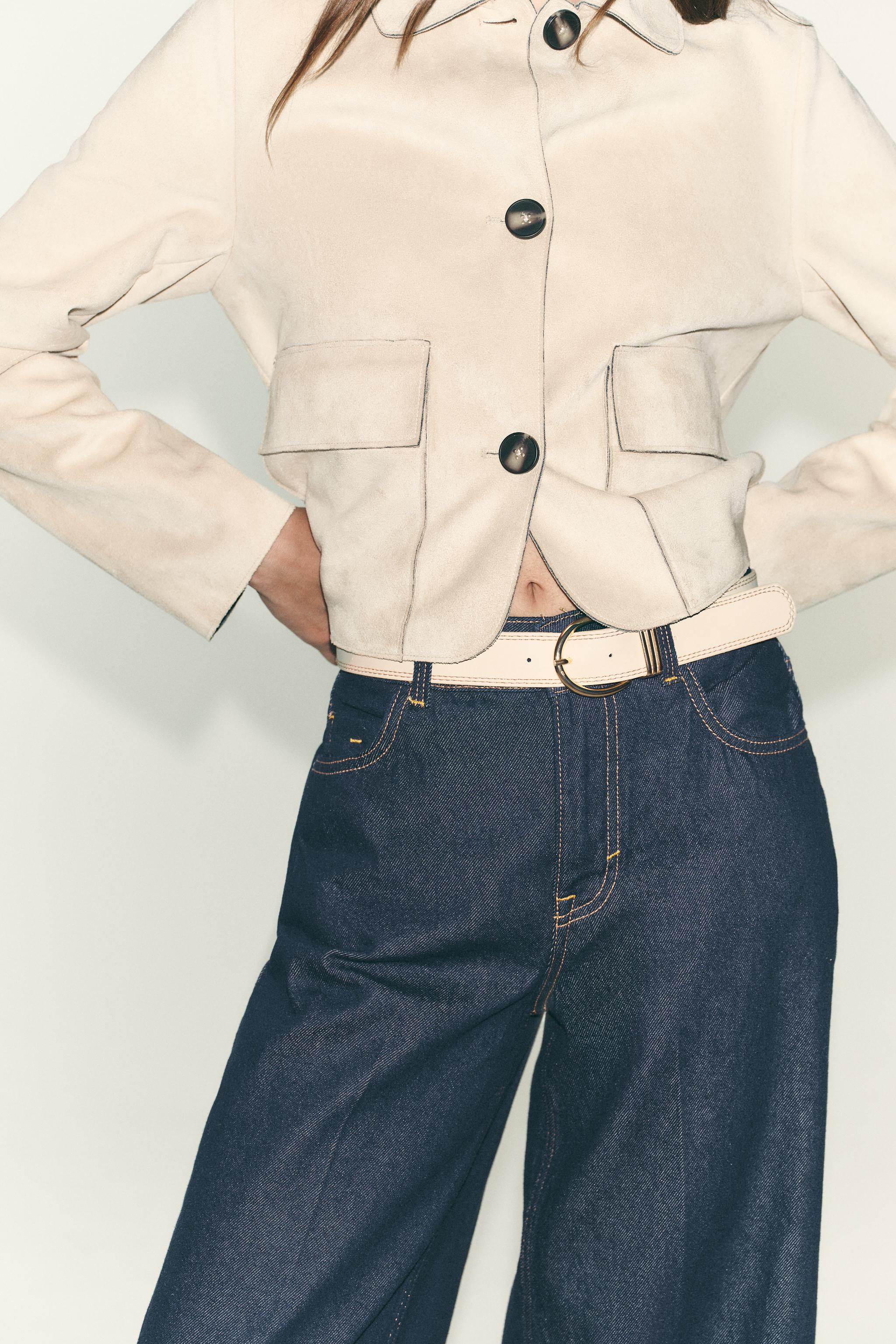 Z1975 PRESSED CREASE BELTED JEANS