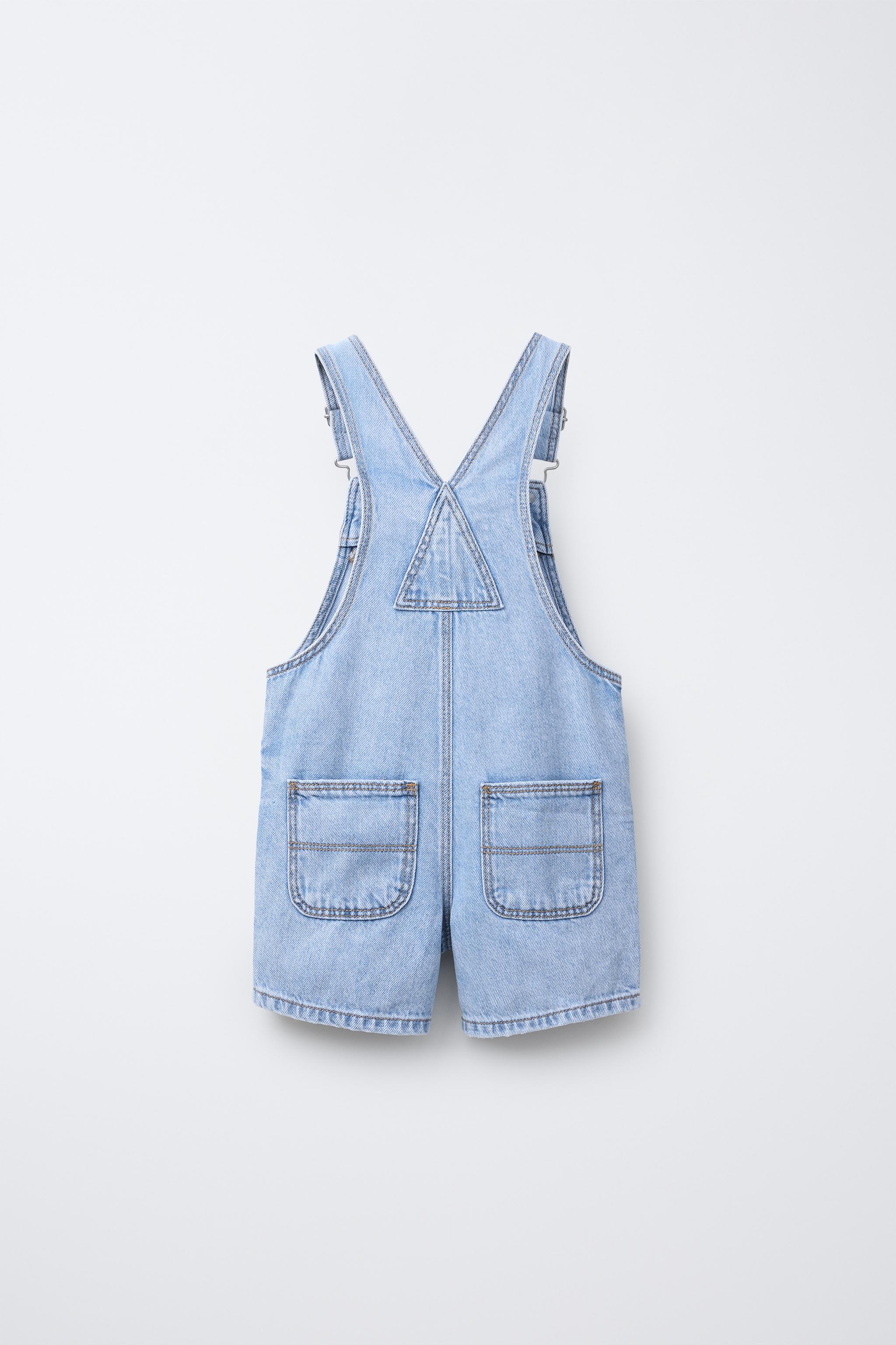 DENIM OVERALL SHORTS