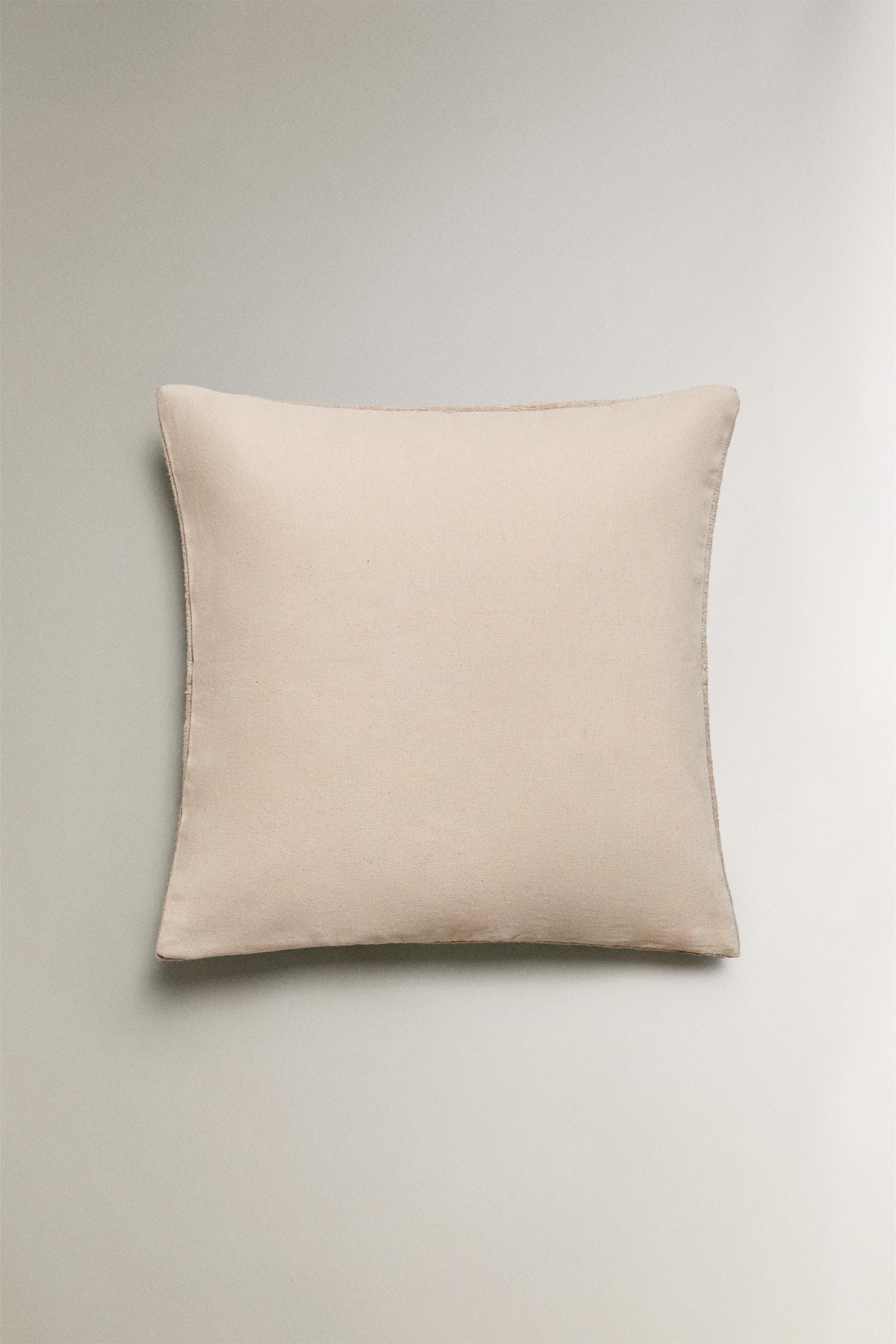 BACKSTITCHED THROW PILLOW COVER