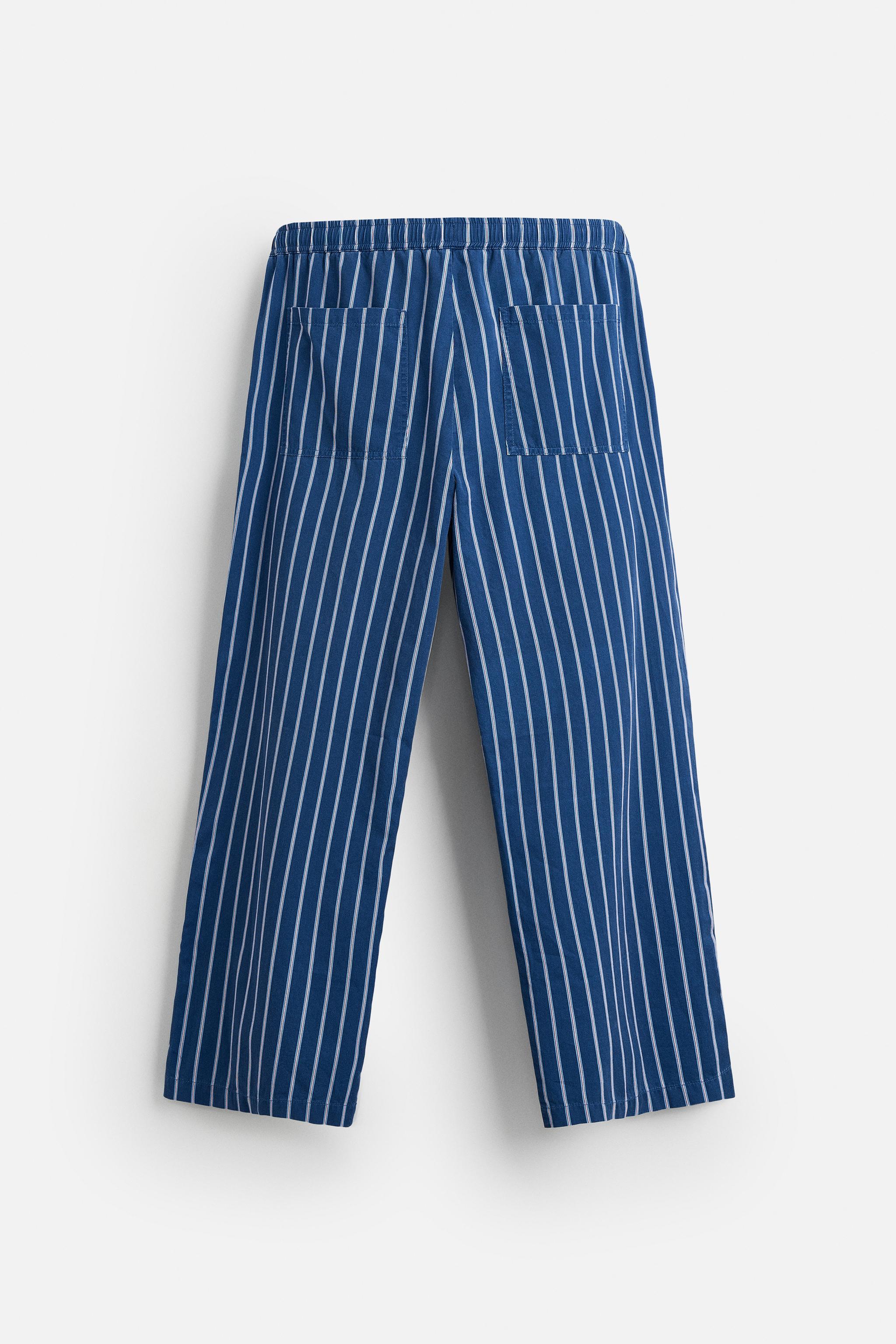 STRIPED RELAXED FIT PANTS