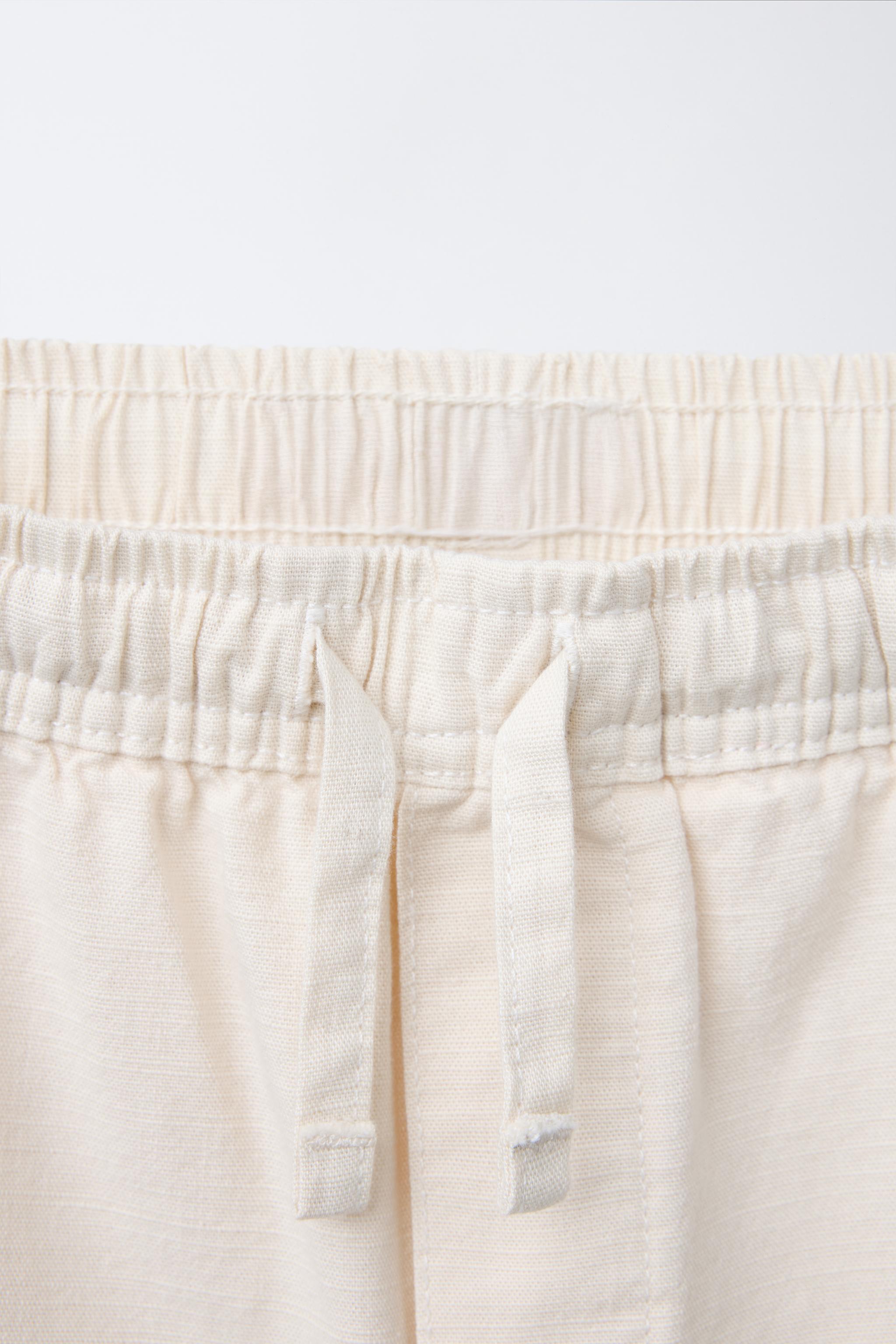WIDE FIT COTTON SHORTS WITH LABEL