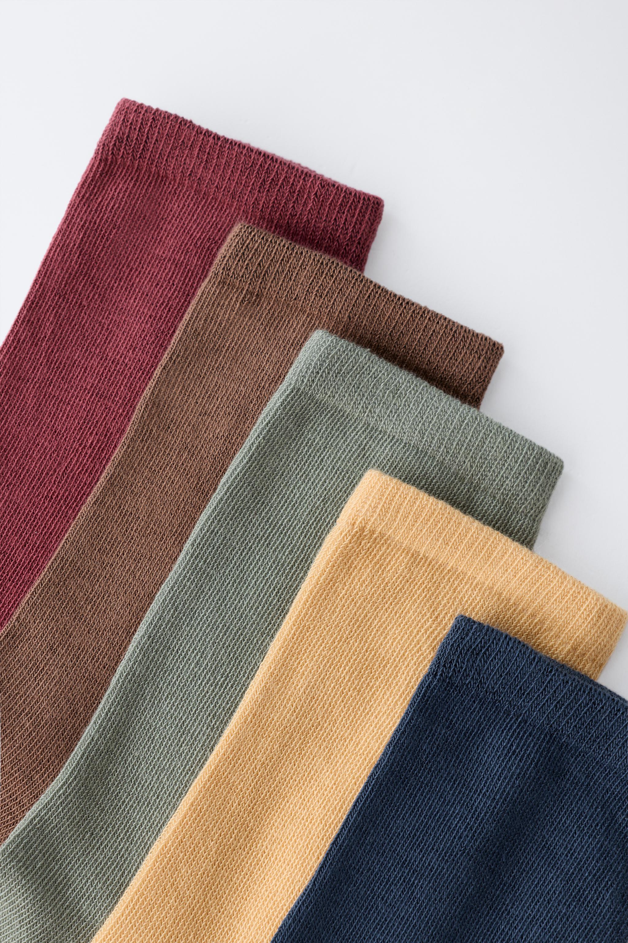 FIVE-PACK OF PLAIN LONG SOCKS