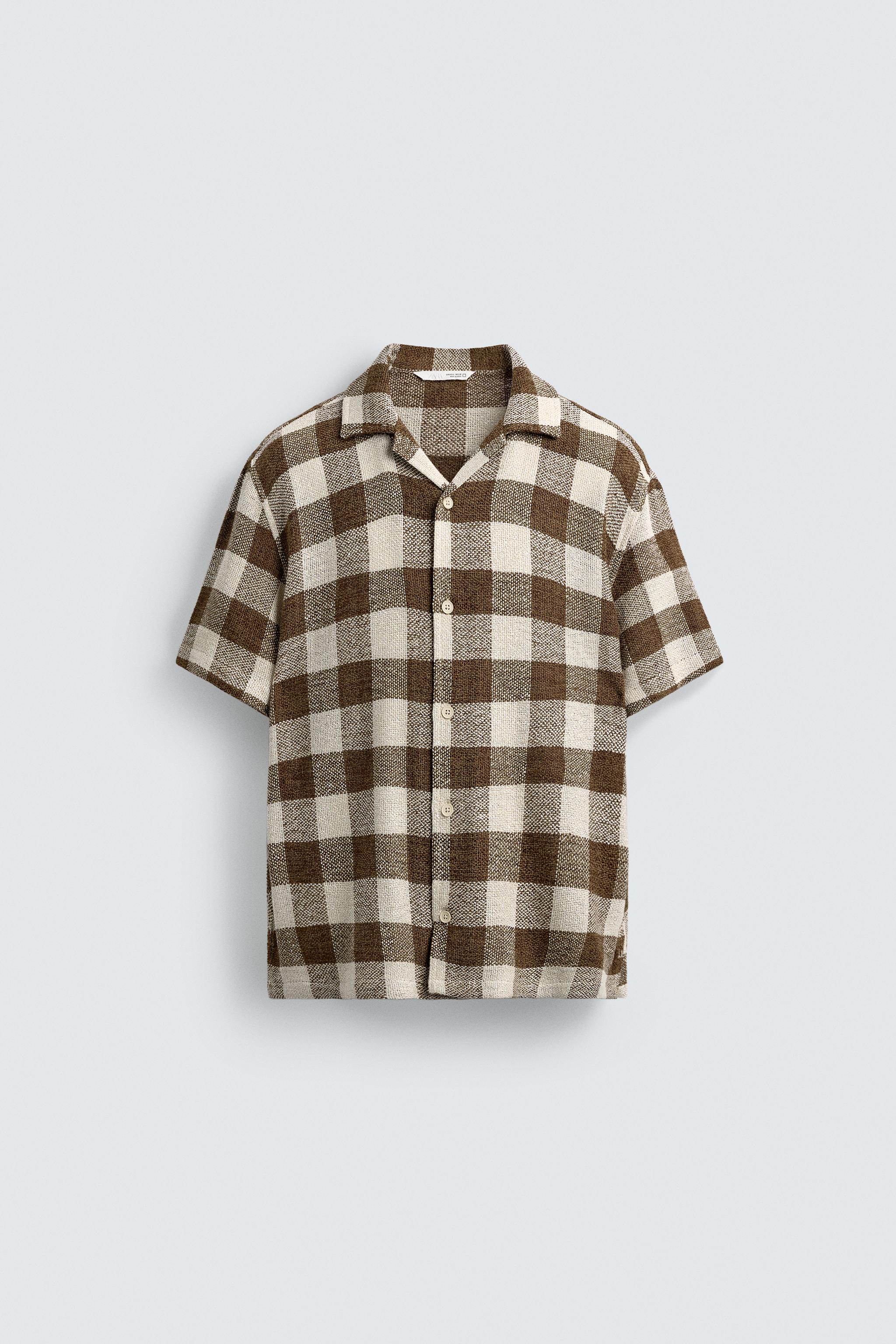 TEXTURED PLAID SHIRT